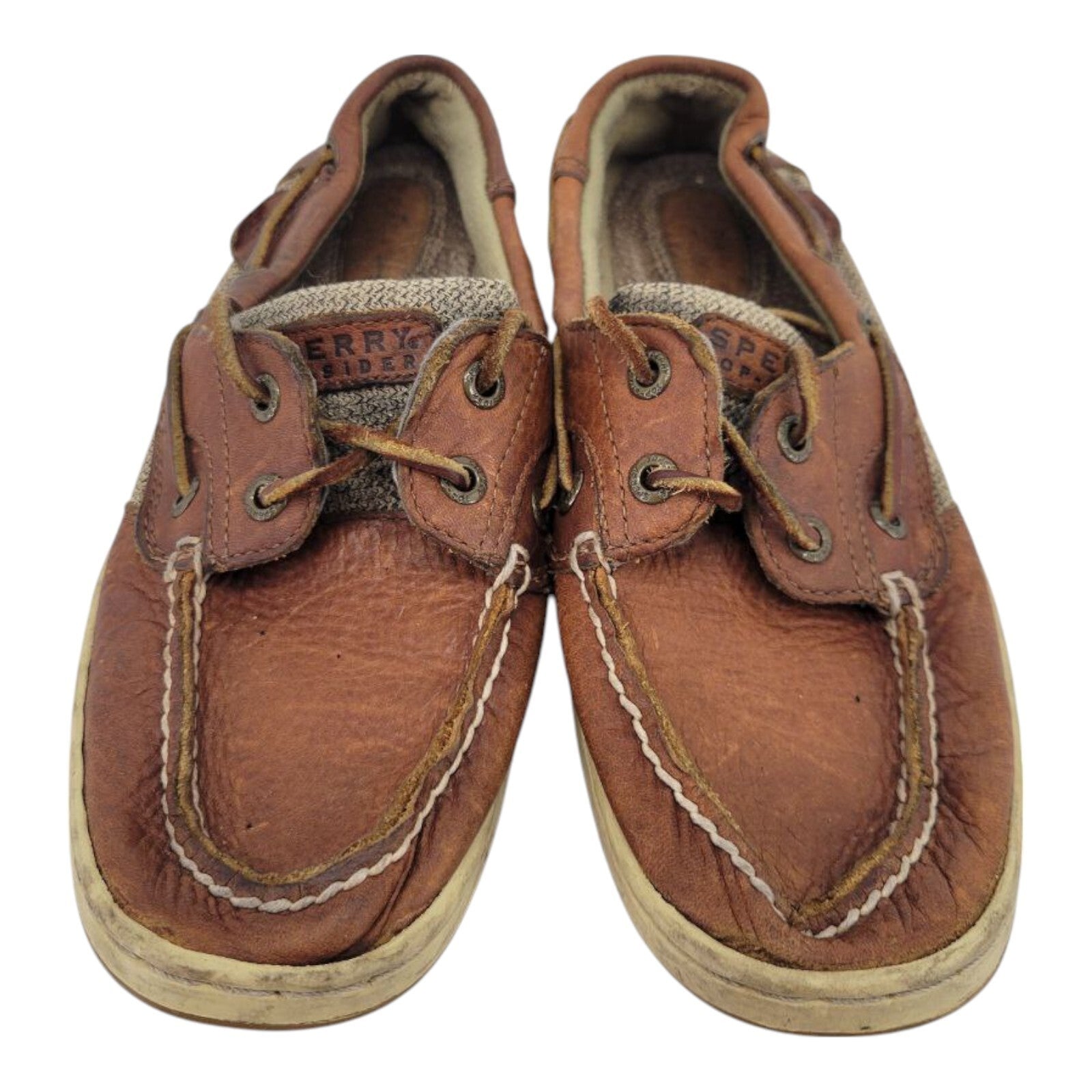 Sperry Top Sider Bluefish 2 Eye Womens Brown Boat Shoe Size 7.5M CH133