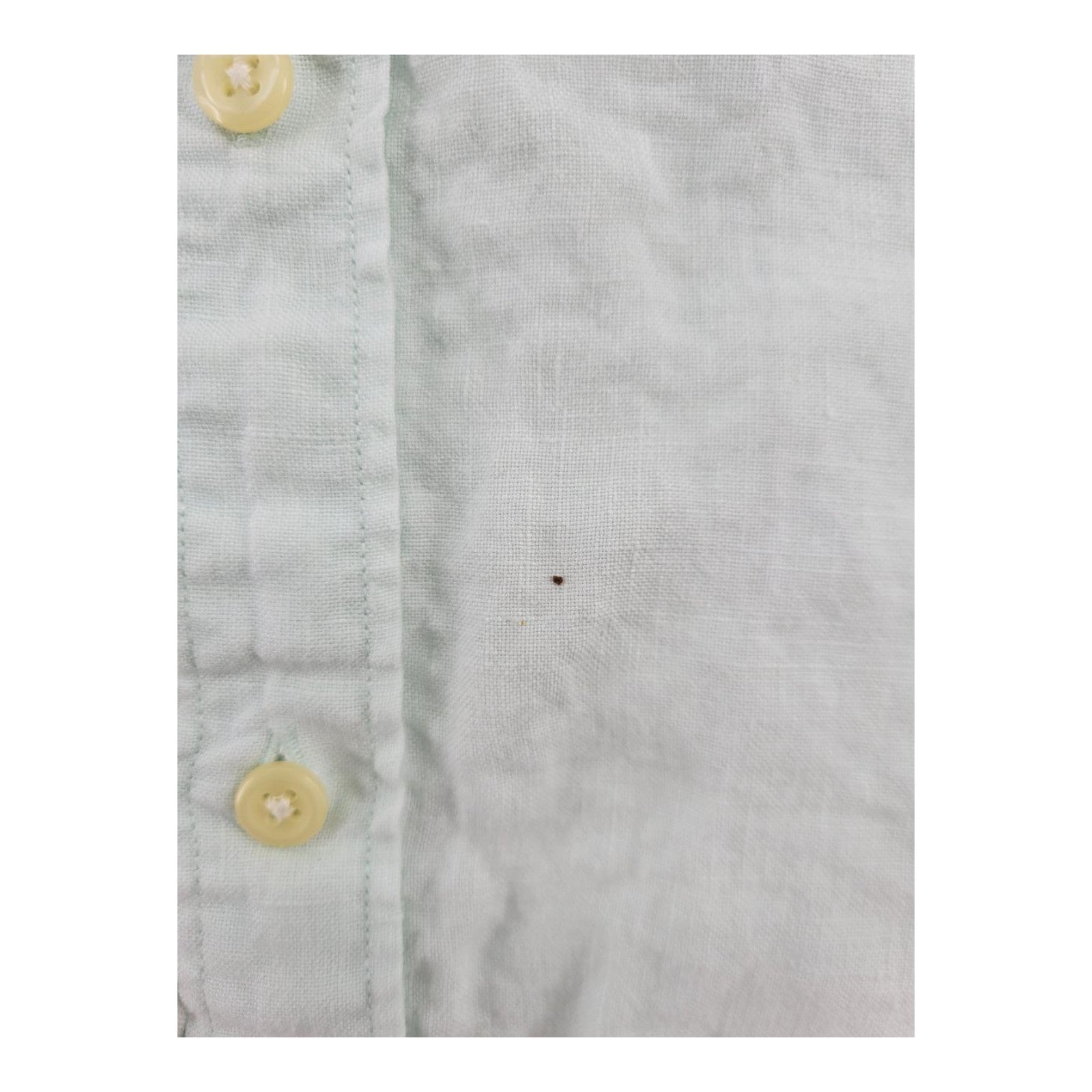 J Crew Irish Linen Mens Button Down Shirt Mint Green Long Sleeve Size L