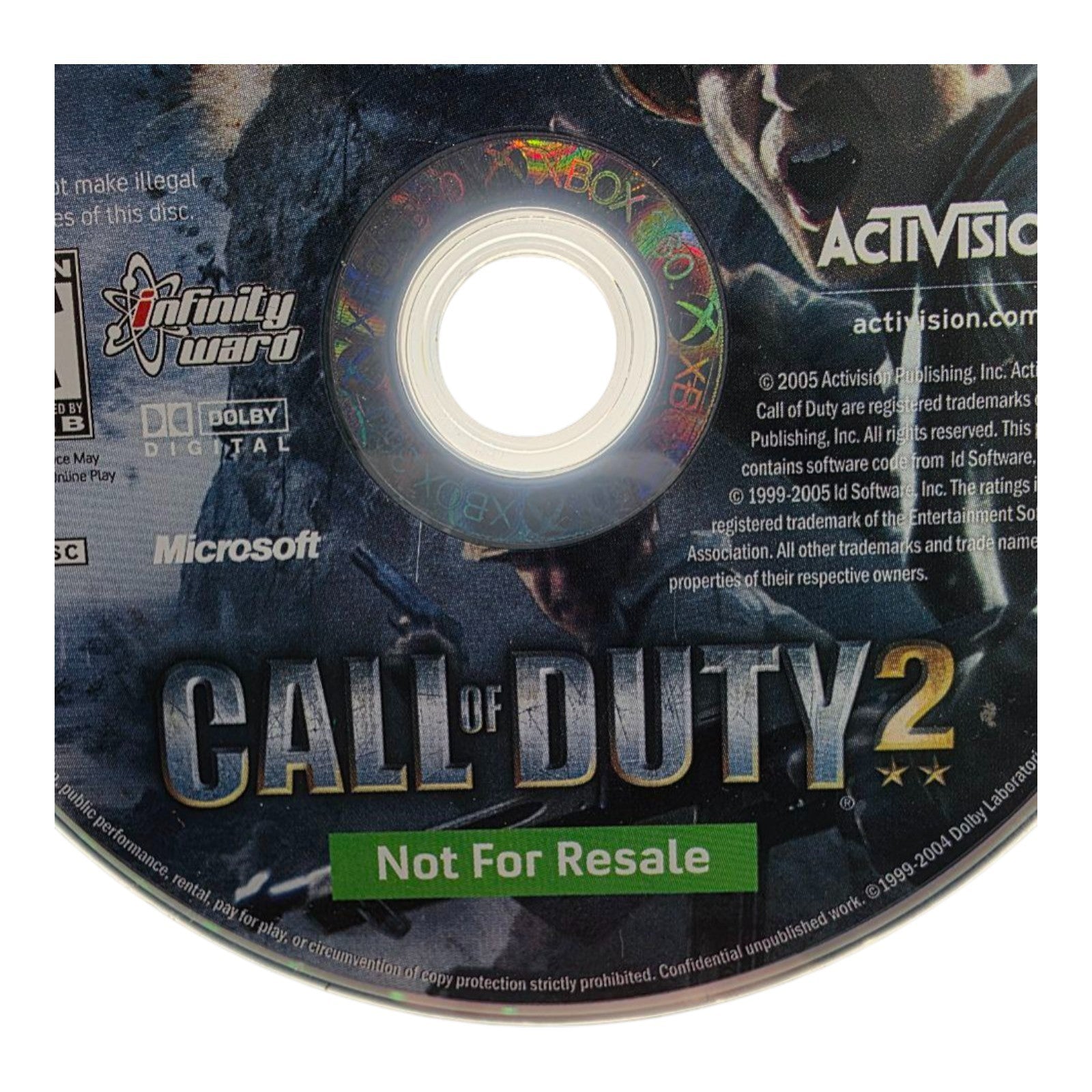 Call of Duty 2 Xbox 360 Not For Resale Activision 2005 Disc Only
