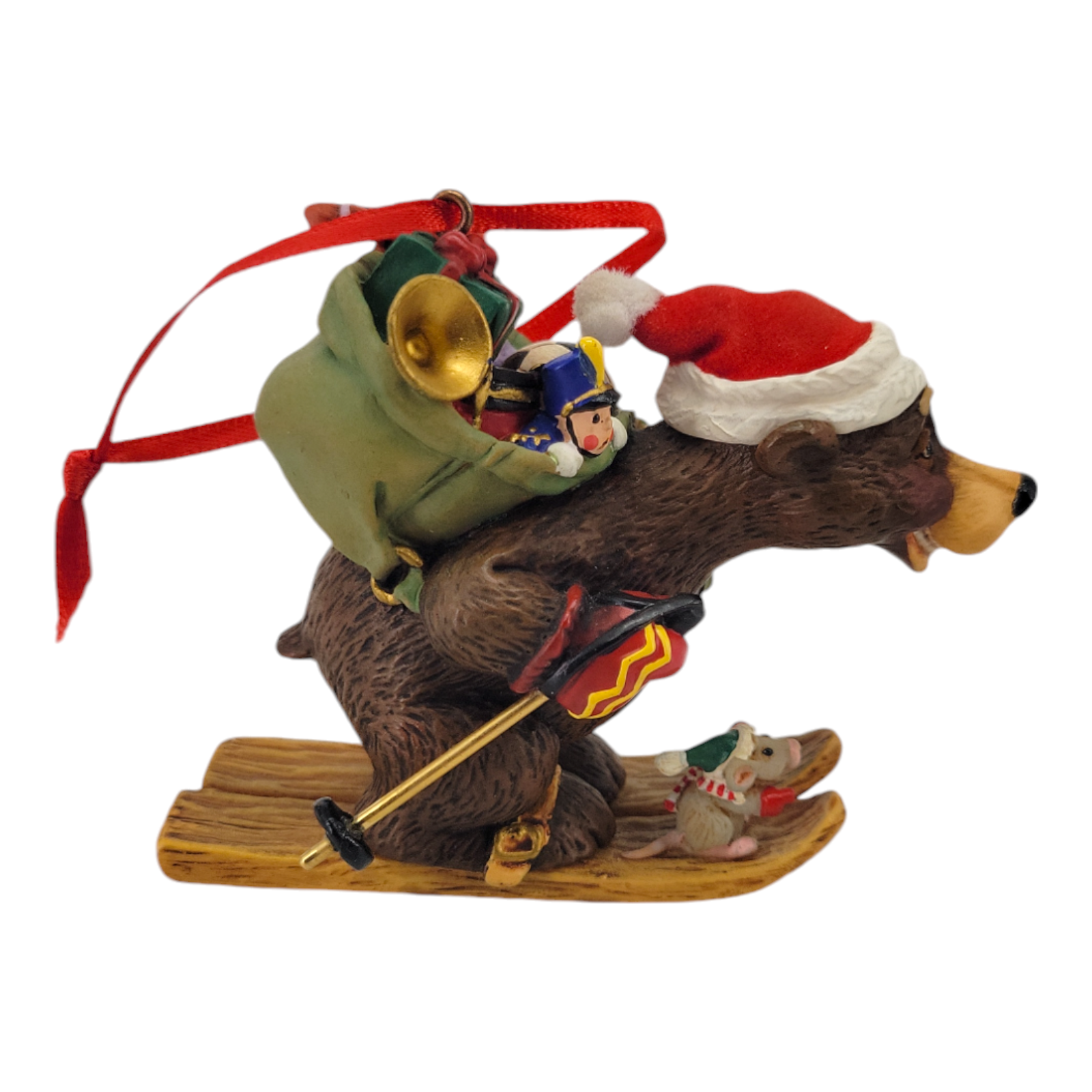 2004 Hallmark Ornament Downhill Delivery Nick and Christopher 1st in Series Bear