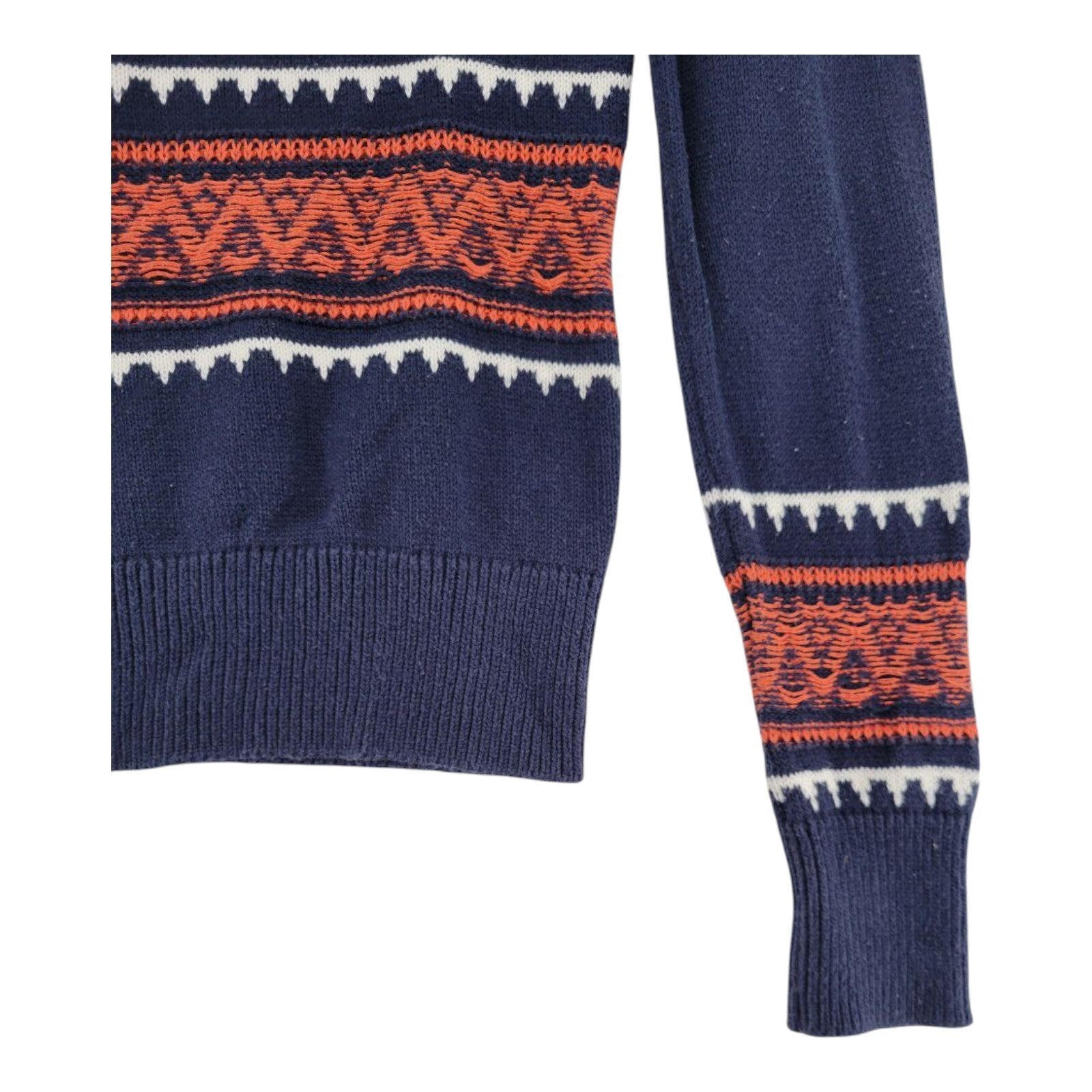 Mossimo Supply Co. Black and Orange Striped Pullover Sweater Ladies Size XS