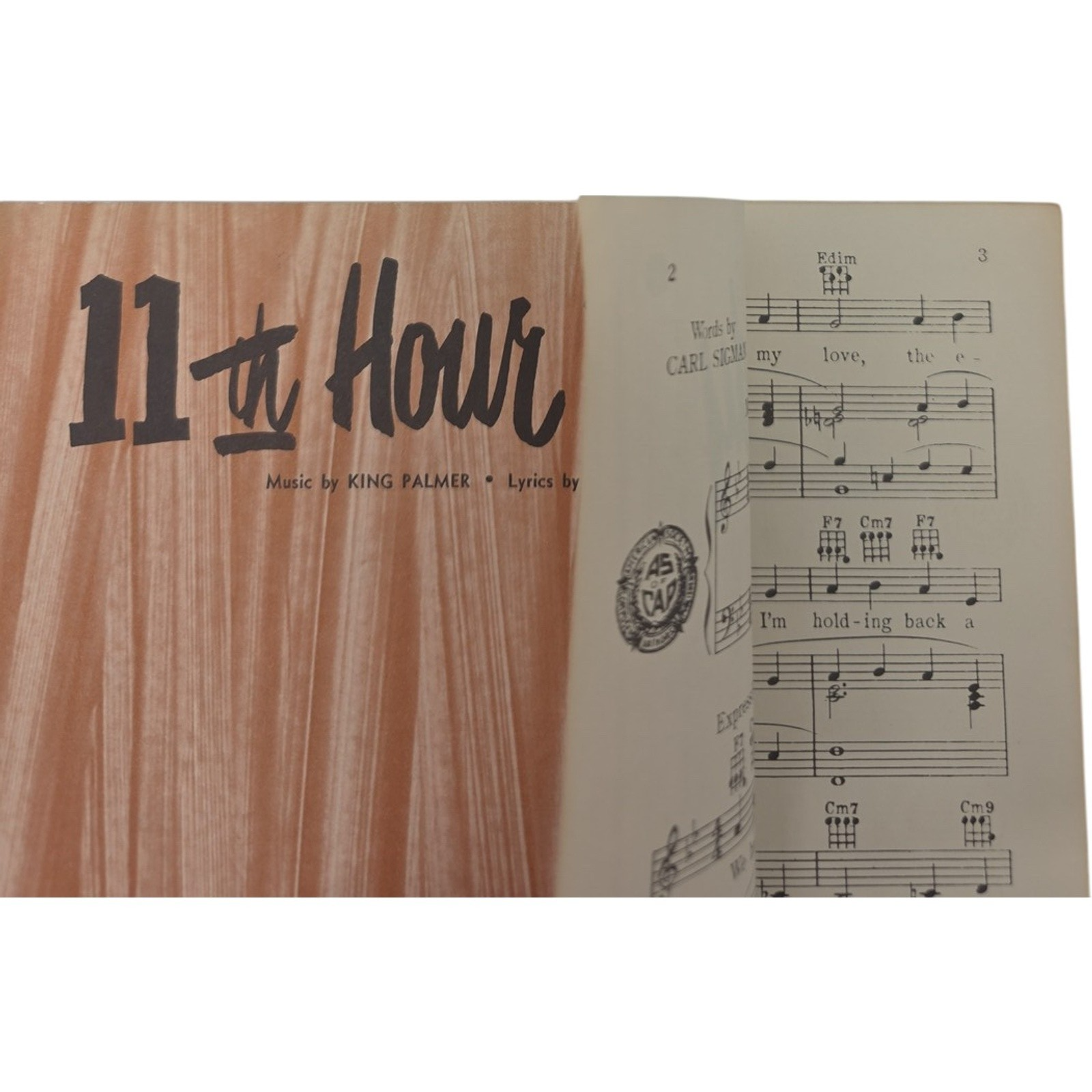 11th Hour Melody 1956 Sheet Music by King Palmer and Carl Sigman