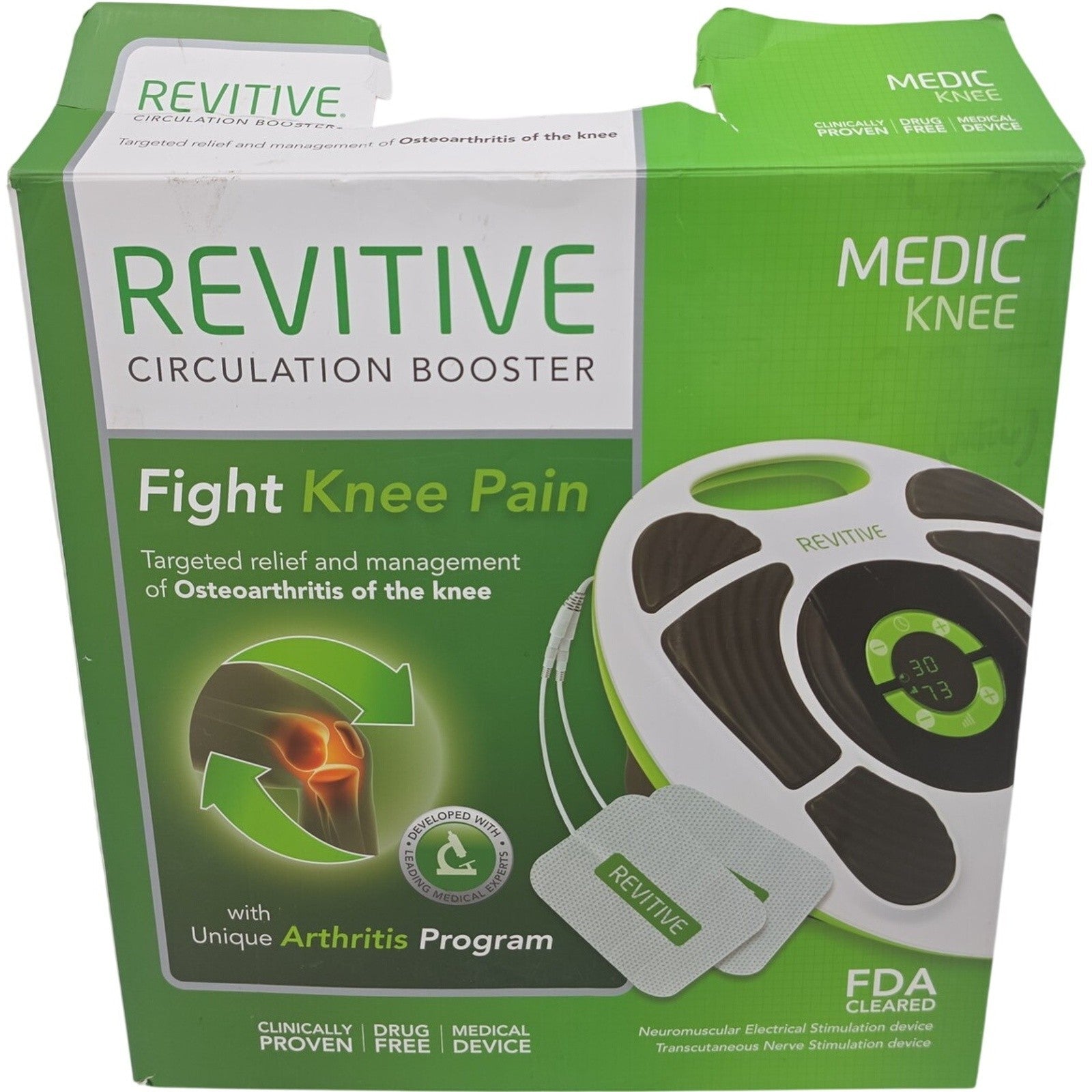 Revitive Circulation Booster Medic Knee Neuromuscular Stimulator Fight Knee Pain
