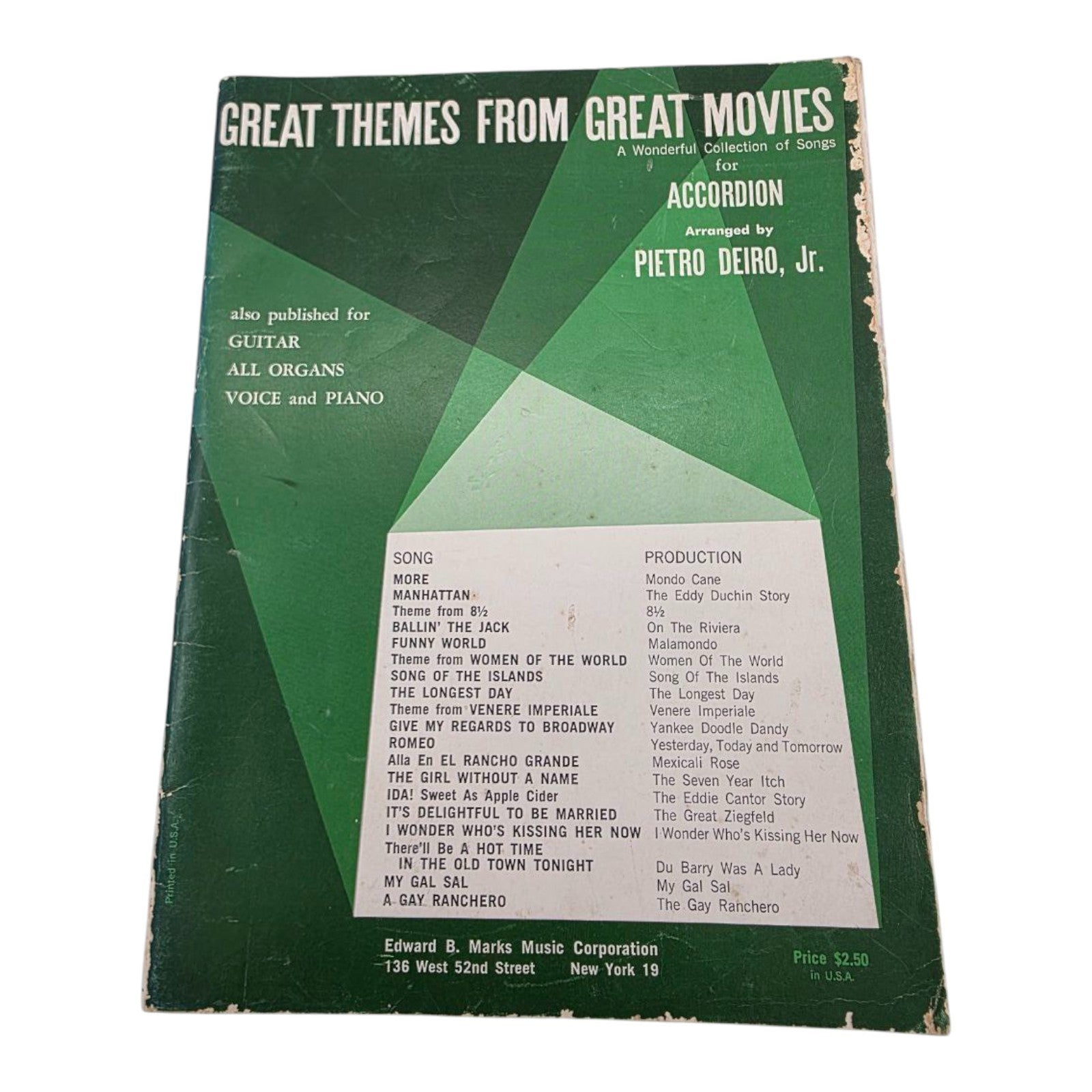 Great Themes from Great Movies A Wonderful Collection of Songs for Accordion