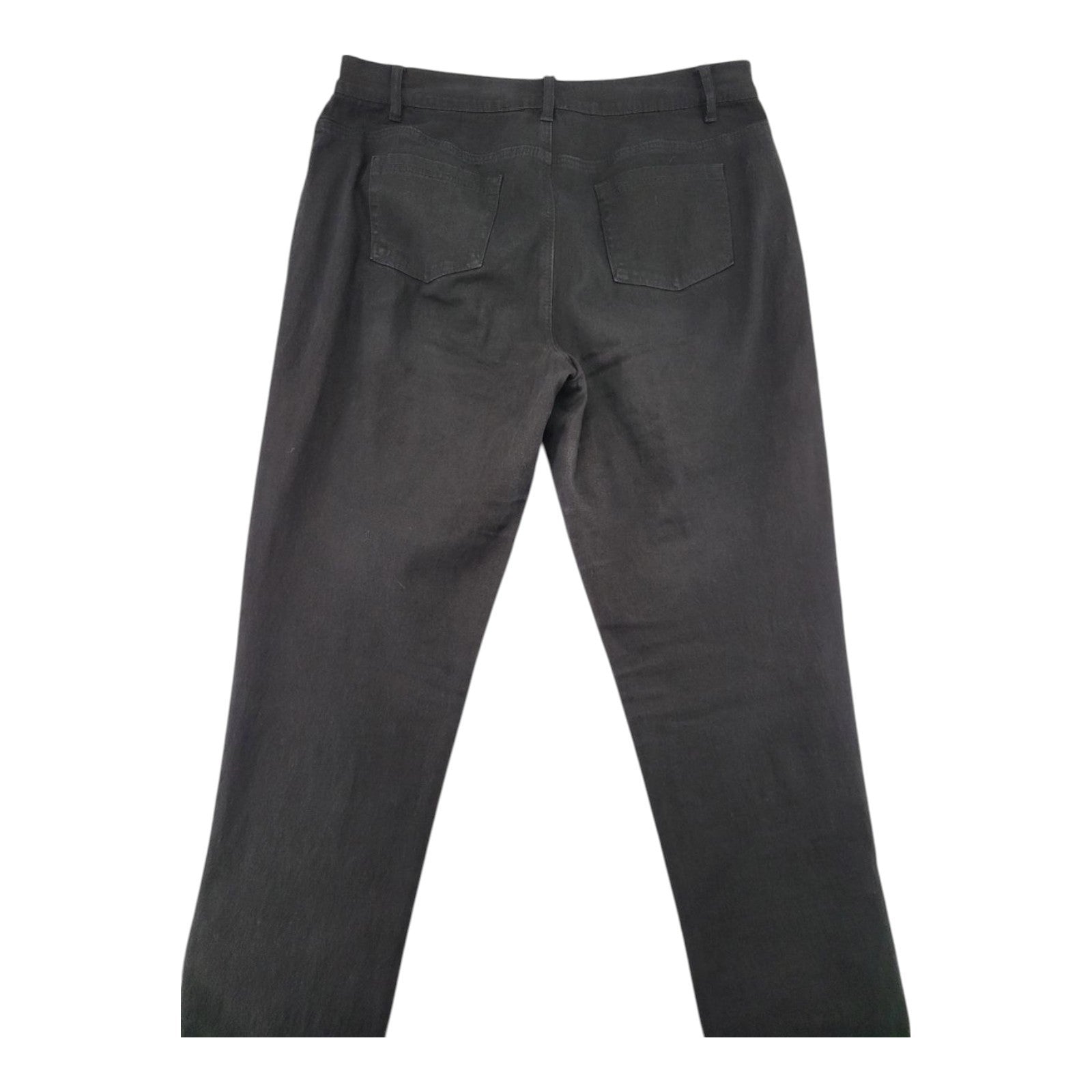 DG2 by Diane Gilman Black Skinny Jeans Size 14 Floral Embroidered Studded Hem