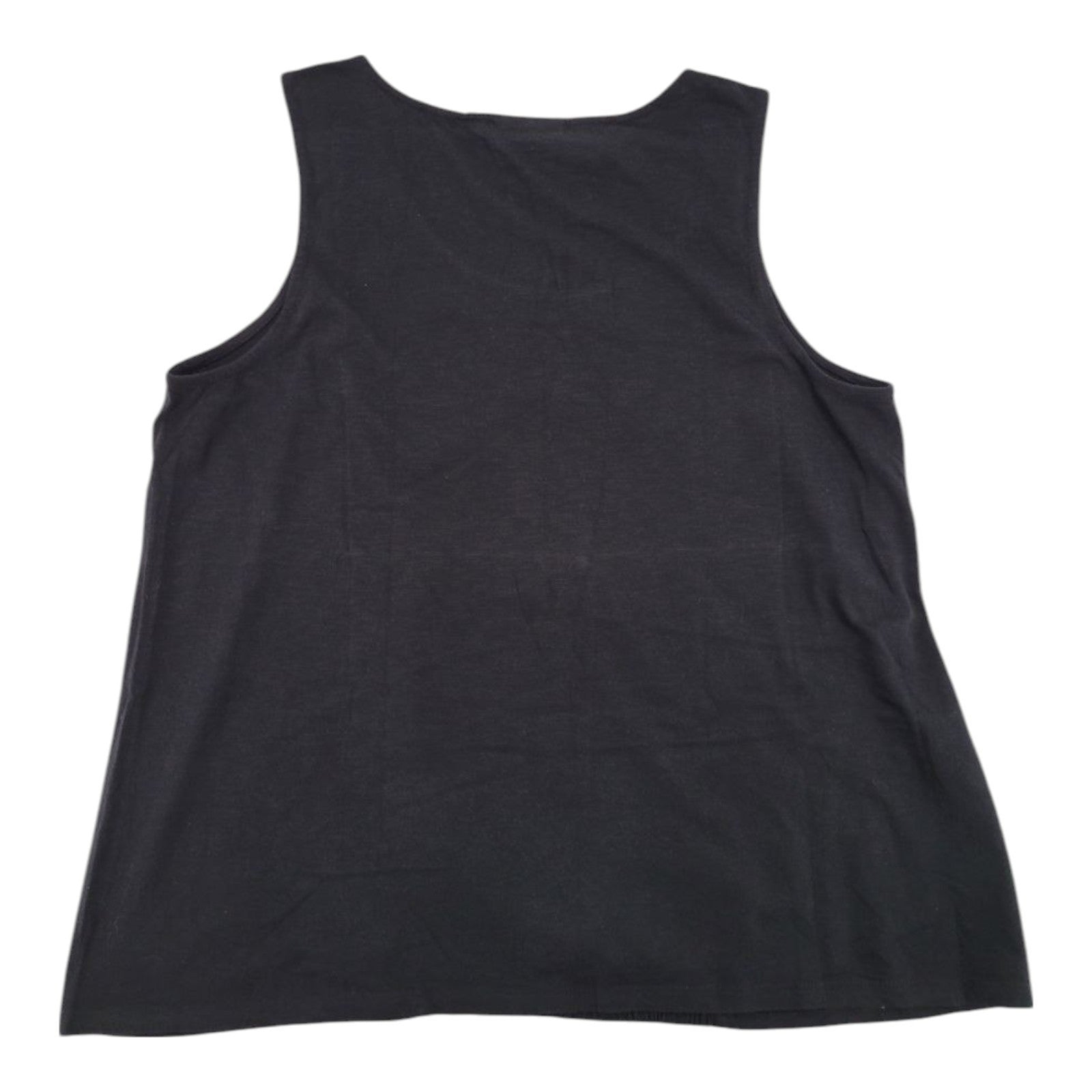 Style & Co Womens Black Tank Top Scoop Neck Sleeveless Blouse Size L