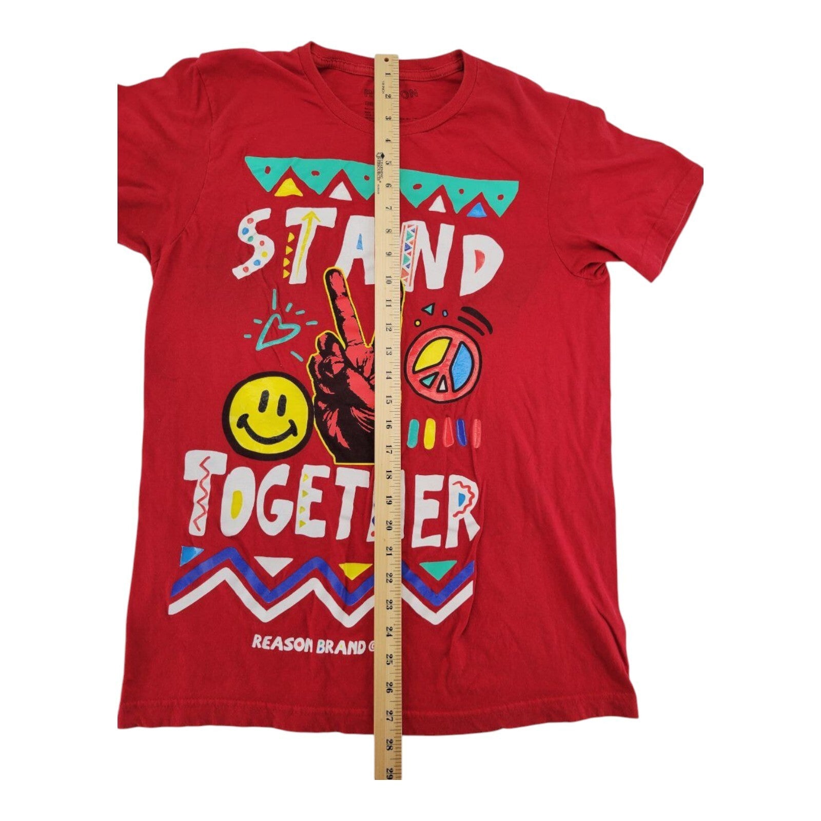 Reason Brand Stand Together Red Graphic T-Shirt Size Medium