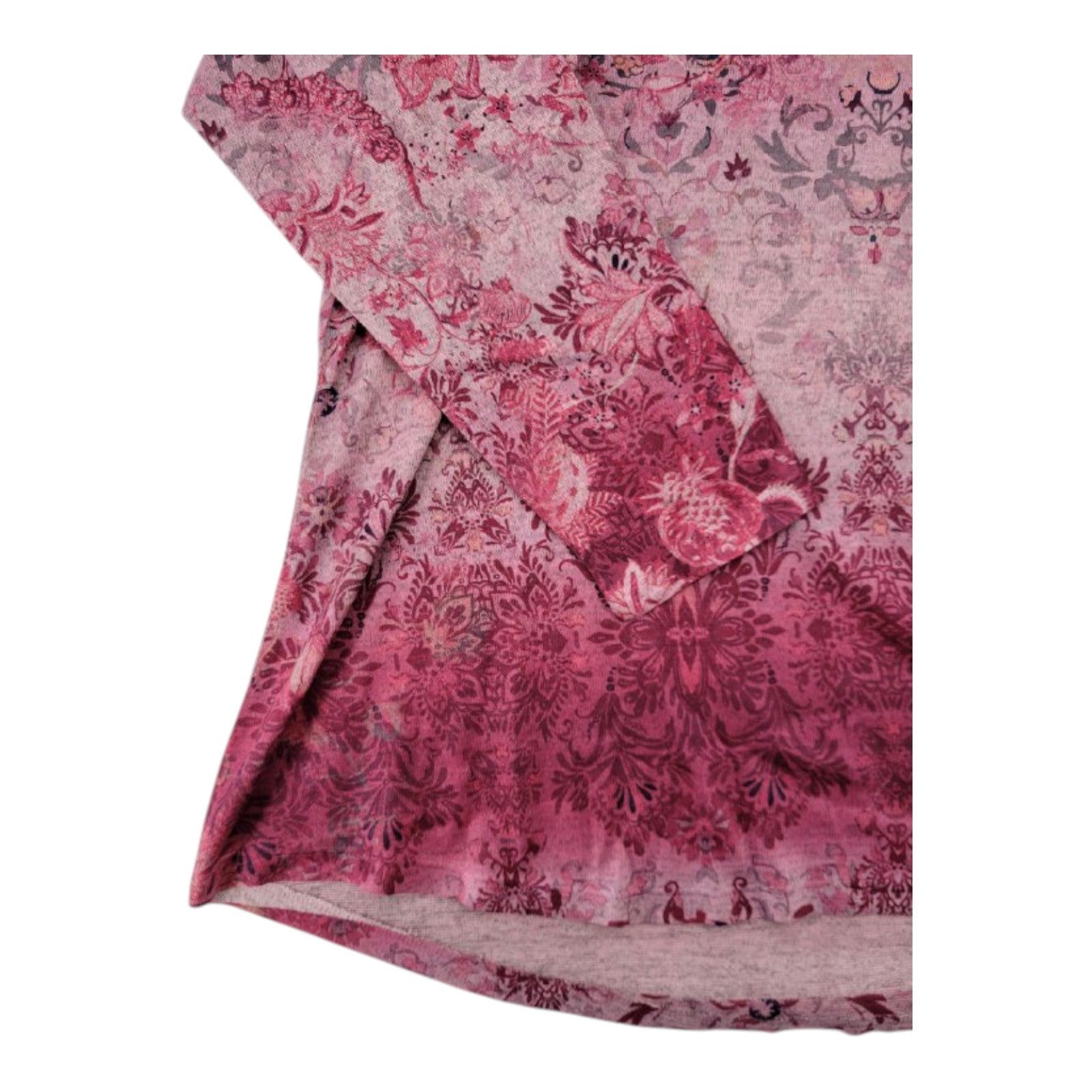 Style & Co Women's Floral Sequin Tunic Top 2X Long Sleeve