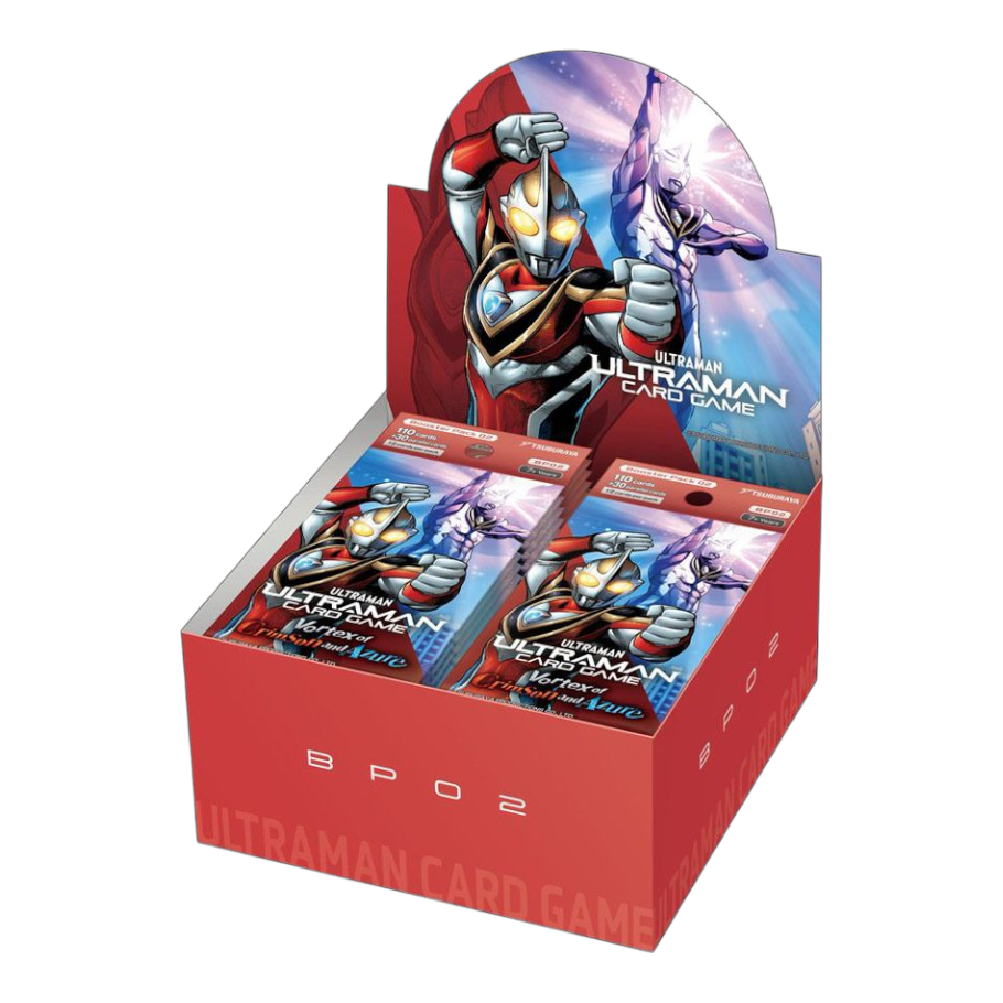 Ultraman Card Game BP02 Vortex of Crimson and Azure Booster Display