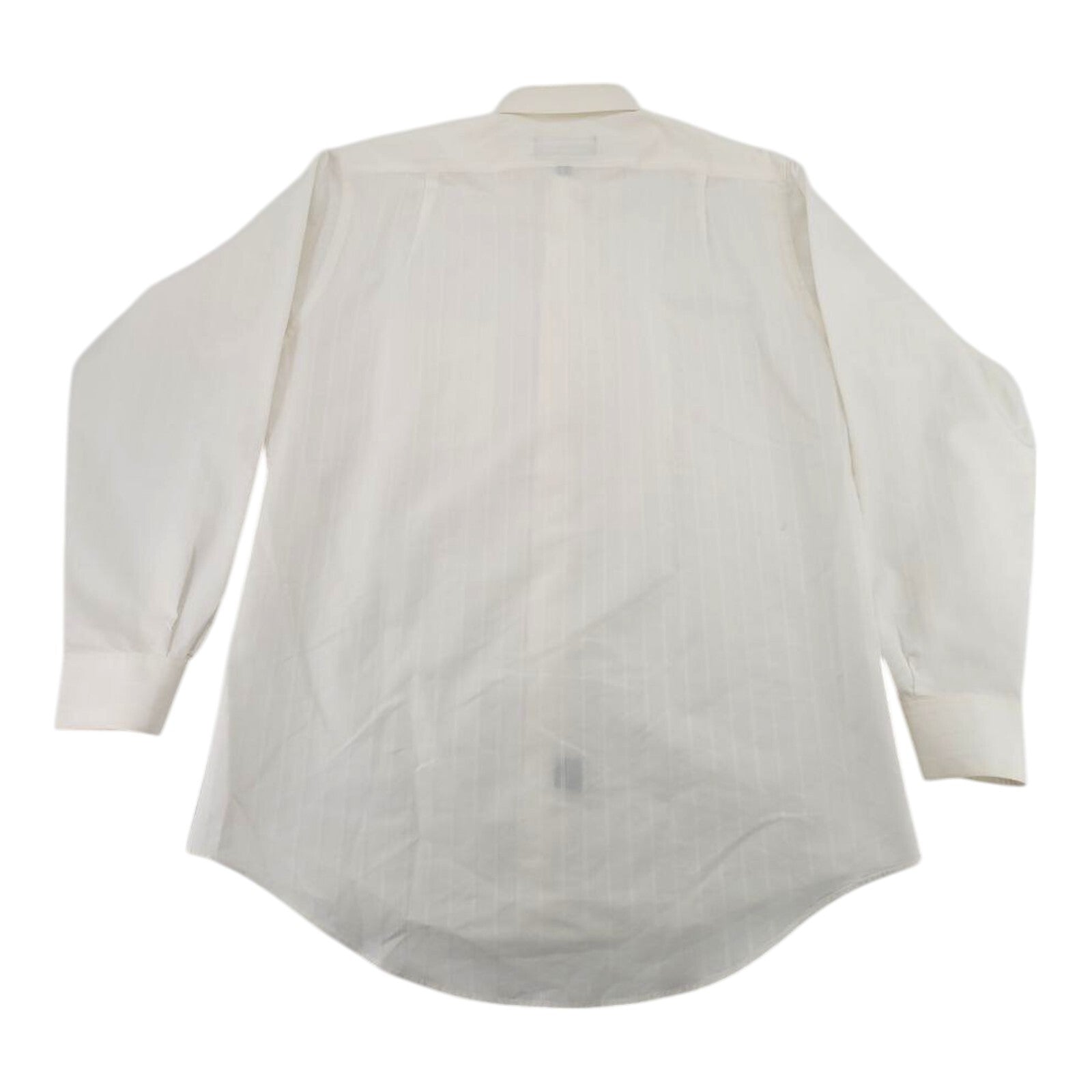 David Taylor White Striped Dress Shirt Mens Long Sleeve Size 16.5 34/35