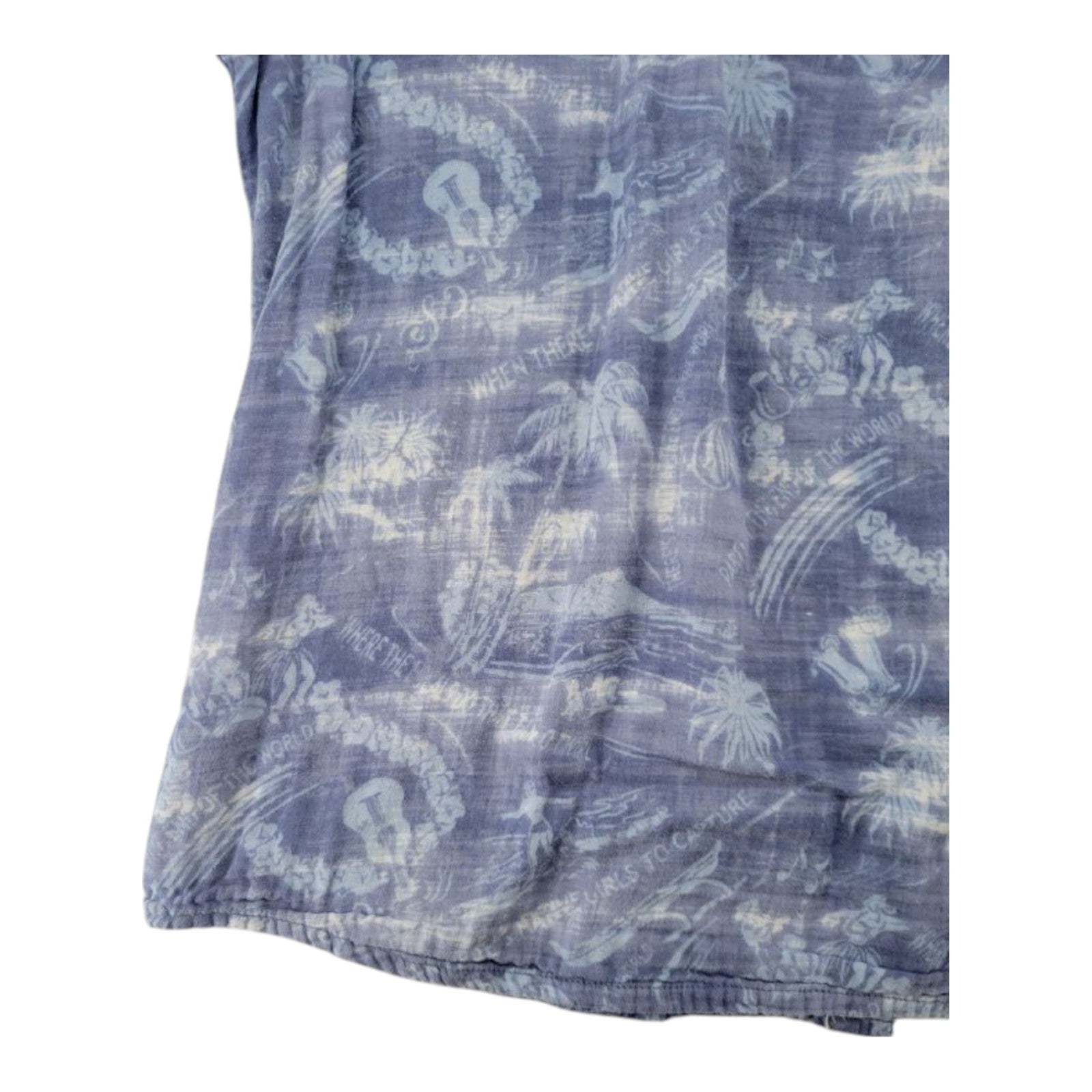 Margaritaville Men's Blue Hawaiian Shirt XXL Aloha Island Cotton Blend