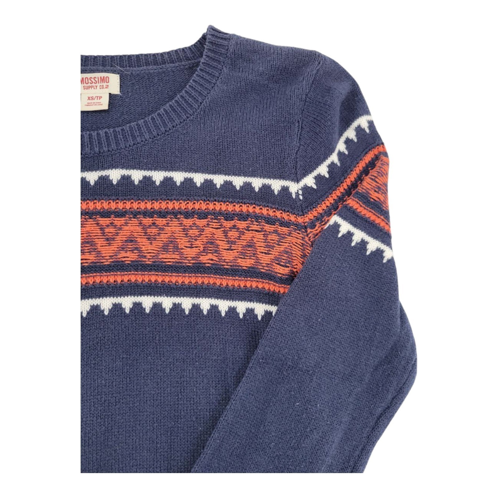 Mossimo Supply Co. Black and Orange Striped Pullover Sweater Ladies Size XS