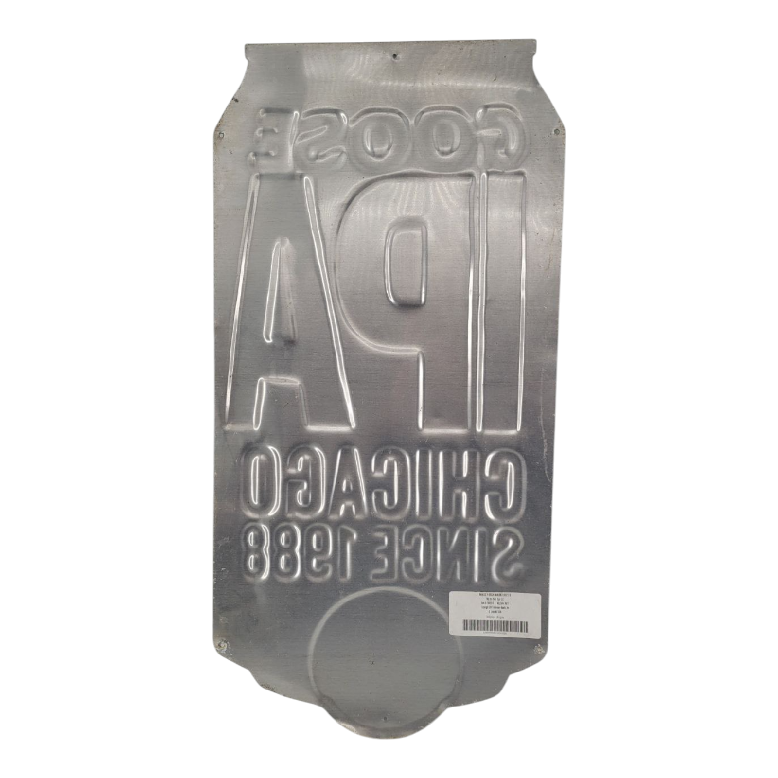 Goose Island Beer Company Goose IPA Metal Multicolored Beer Sign 29.5" x 14.5"