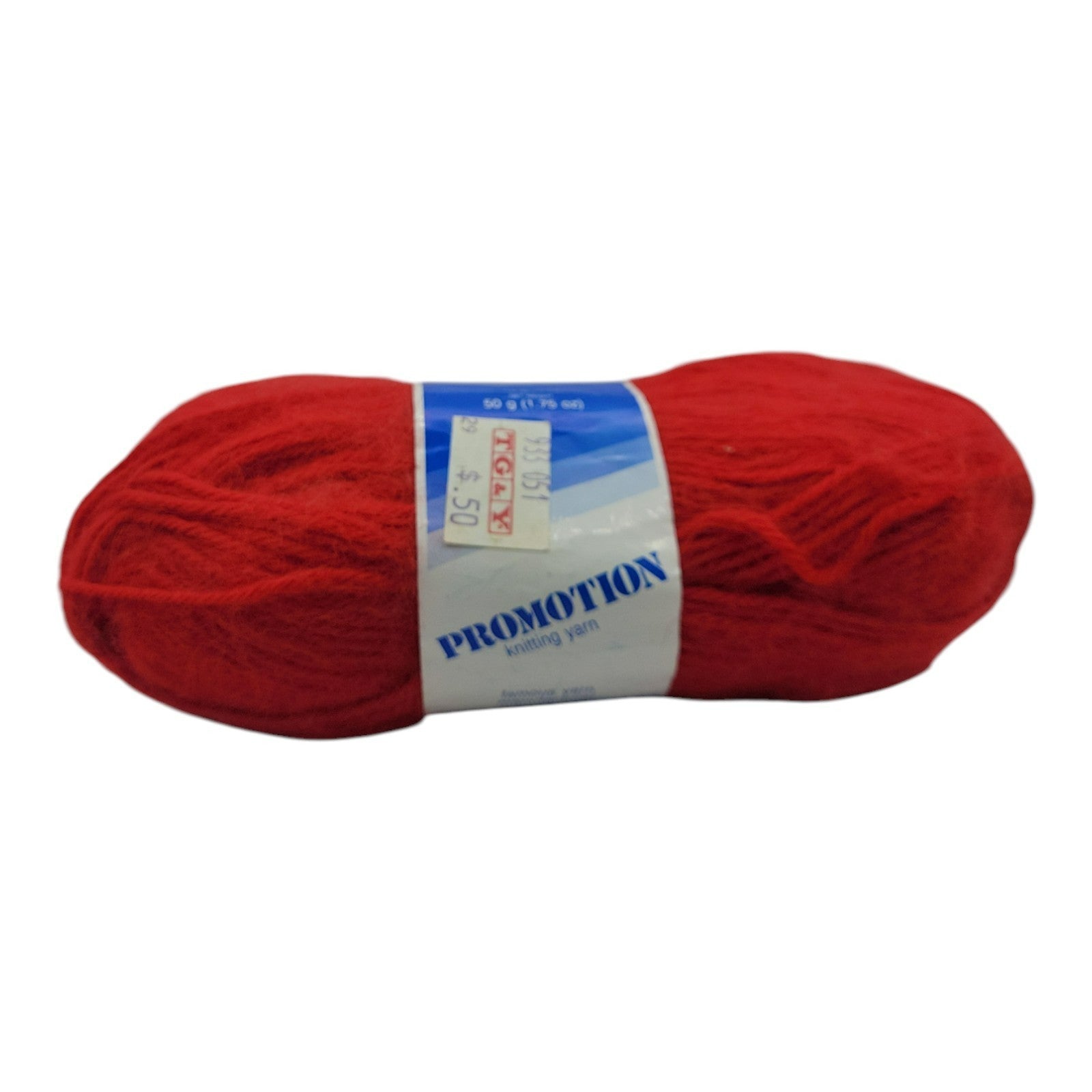 Vintage 1980s TG&Y Promotion Knitting Yarn Bright Red