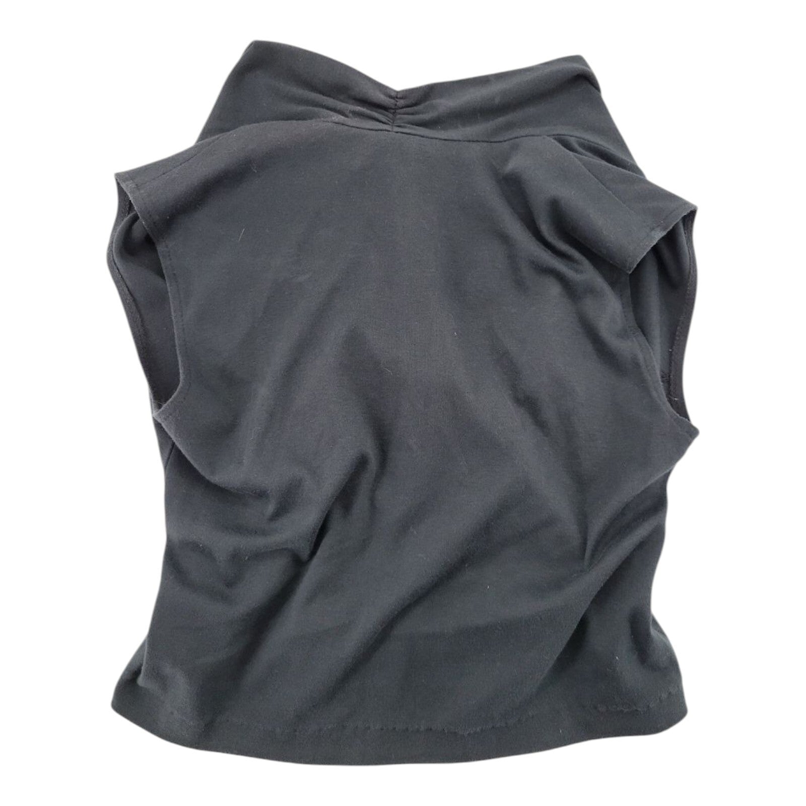 Randy With Love California Black Draped Button Front Sleeveless Top Size M