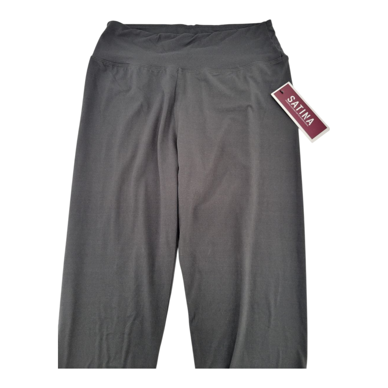 Satina Womens Gray Leggings High Waist Stretch Pull-On Pants One Size 151338