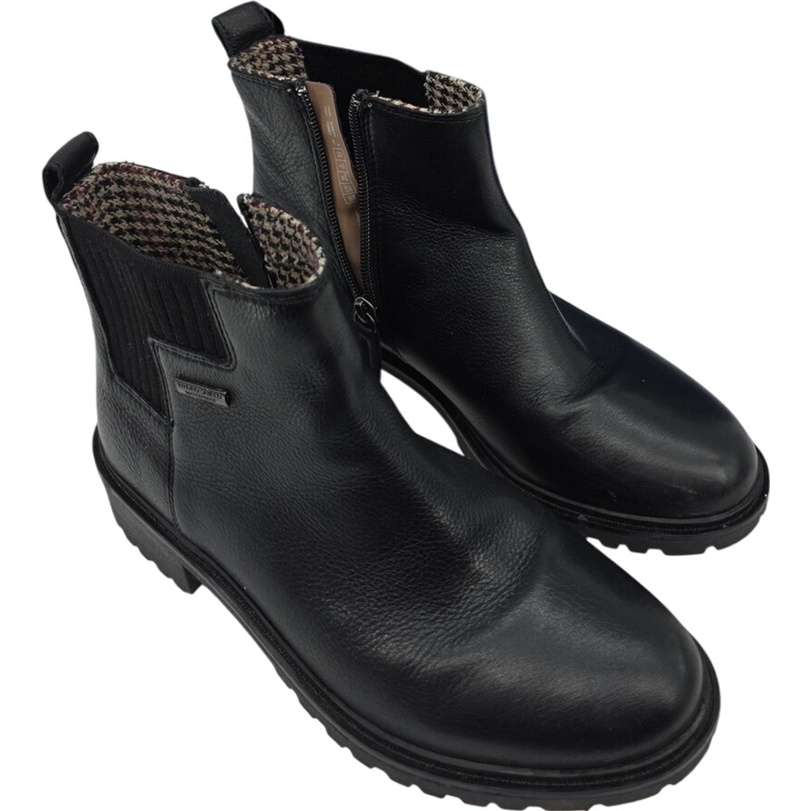 Rockport Ryleigh Chelsea Boots Waterproof Leather Black Womens US 7.5M
