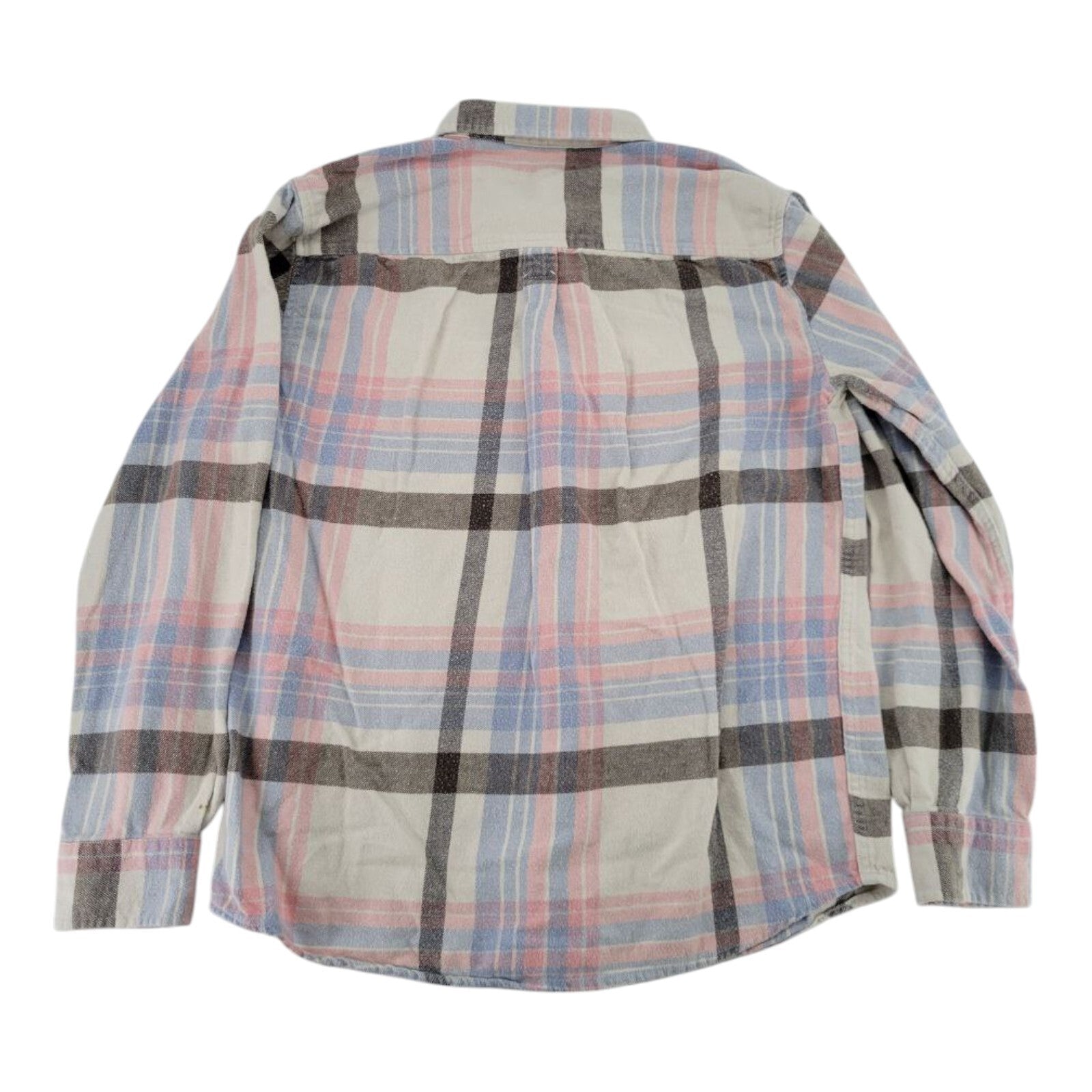 Pacsun Pink Blue Plaid Flannel Shirt Mens Button Up Long Sleeve Size M