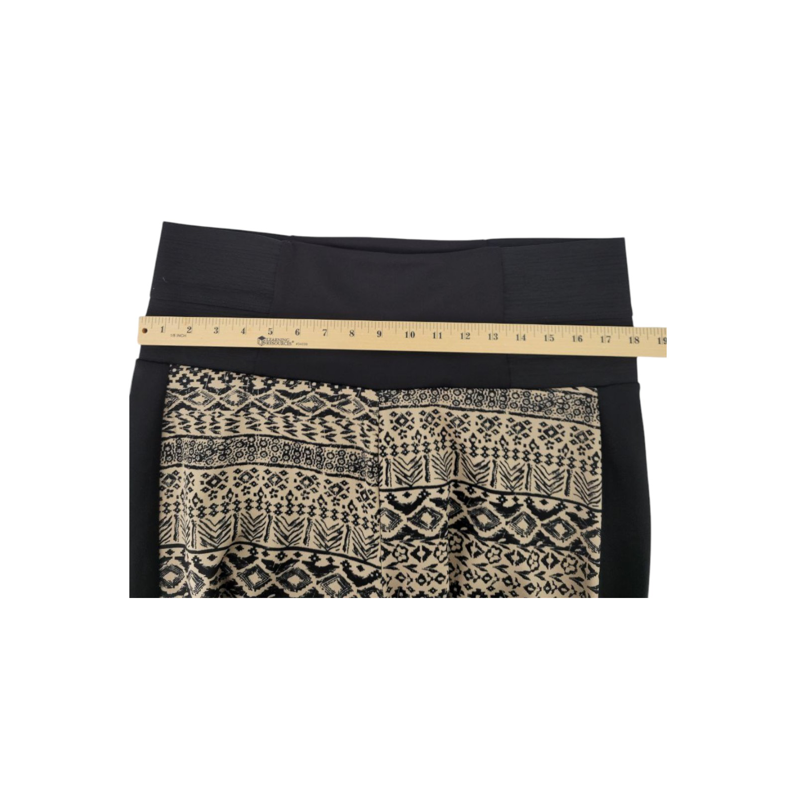 Eye Candy by One Step Up 3X Black Beige Tribal Print Stretch Leggings Plus