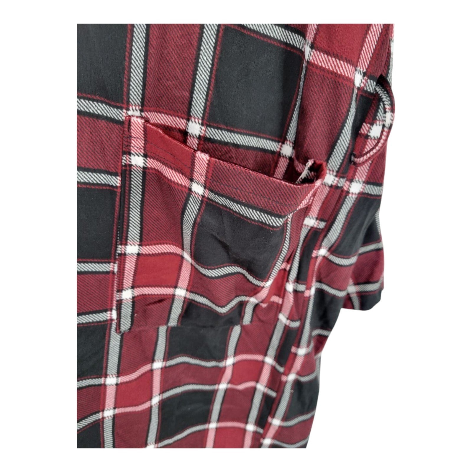 Dogg Supply Hooded Plaid Robe Red Black Snoop Dogg Design Size L