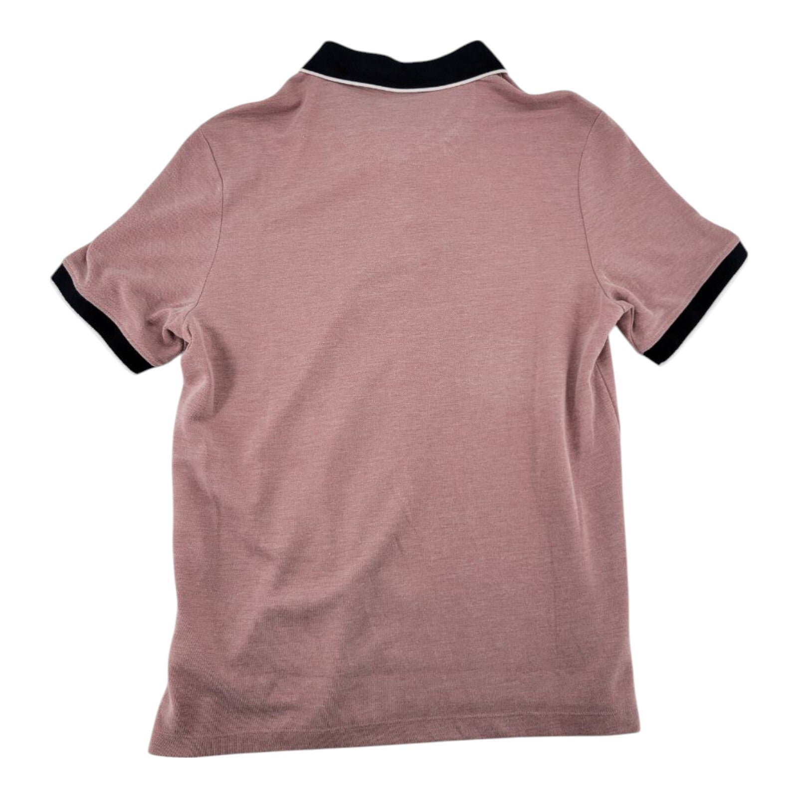 English Laundry Desert Rose Pink Navy Collar Polo Shirt Mens Medium