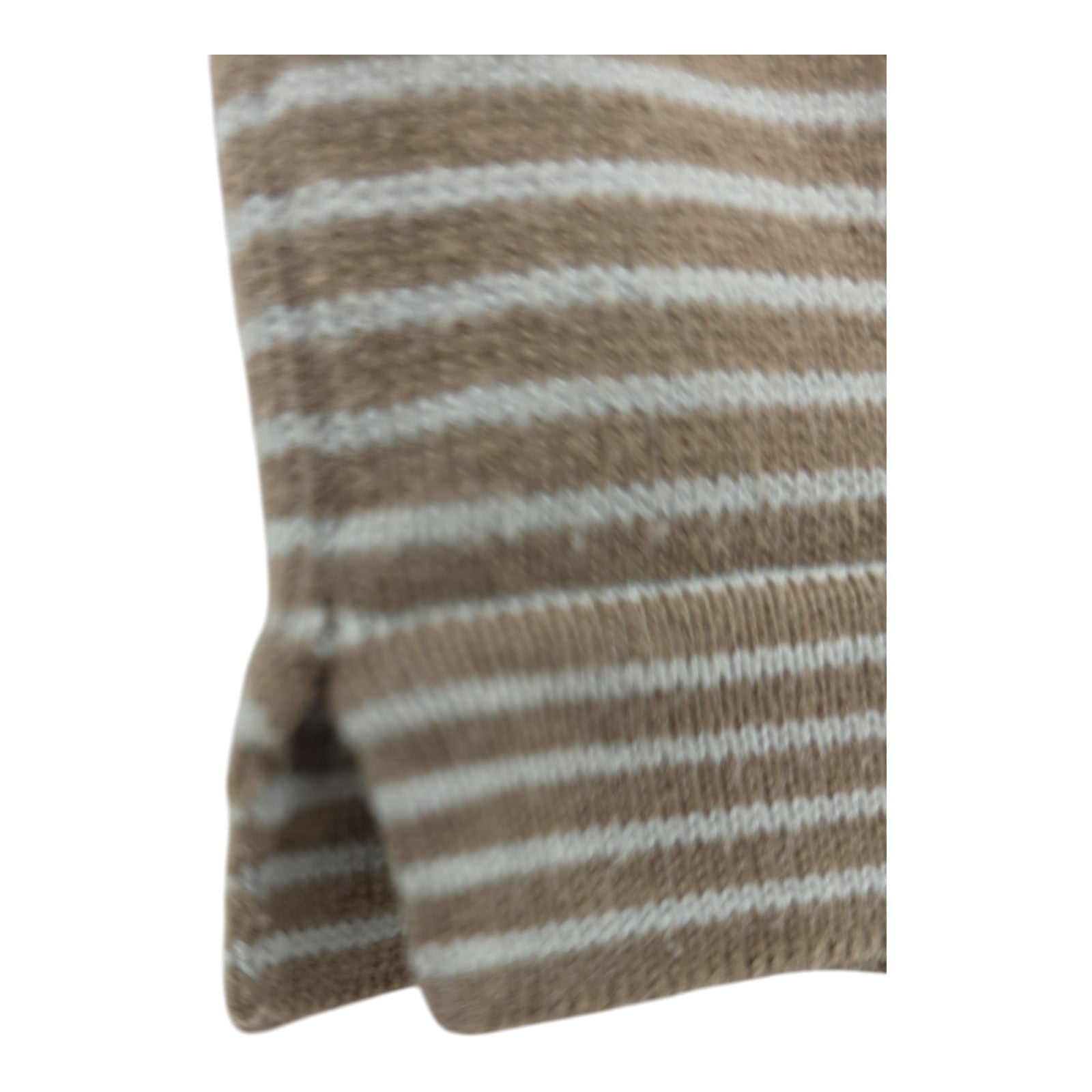 GAP Men’s L Brown Beige Striped Knit Polo Shirt Short Sleeve 100% Cotton