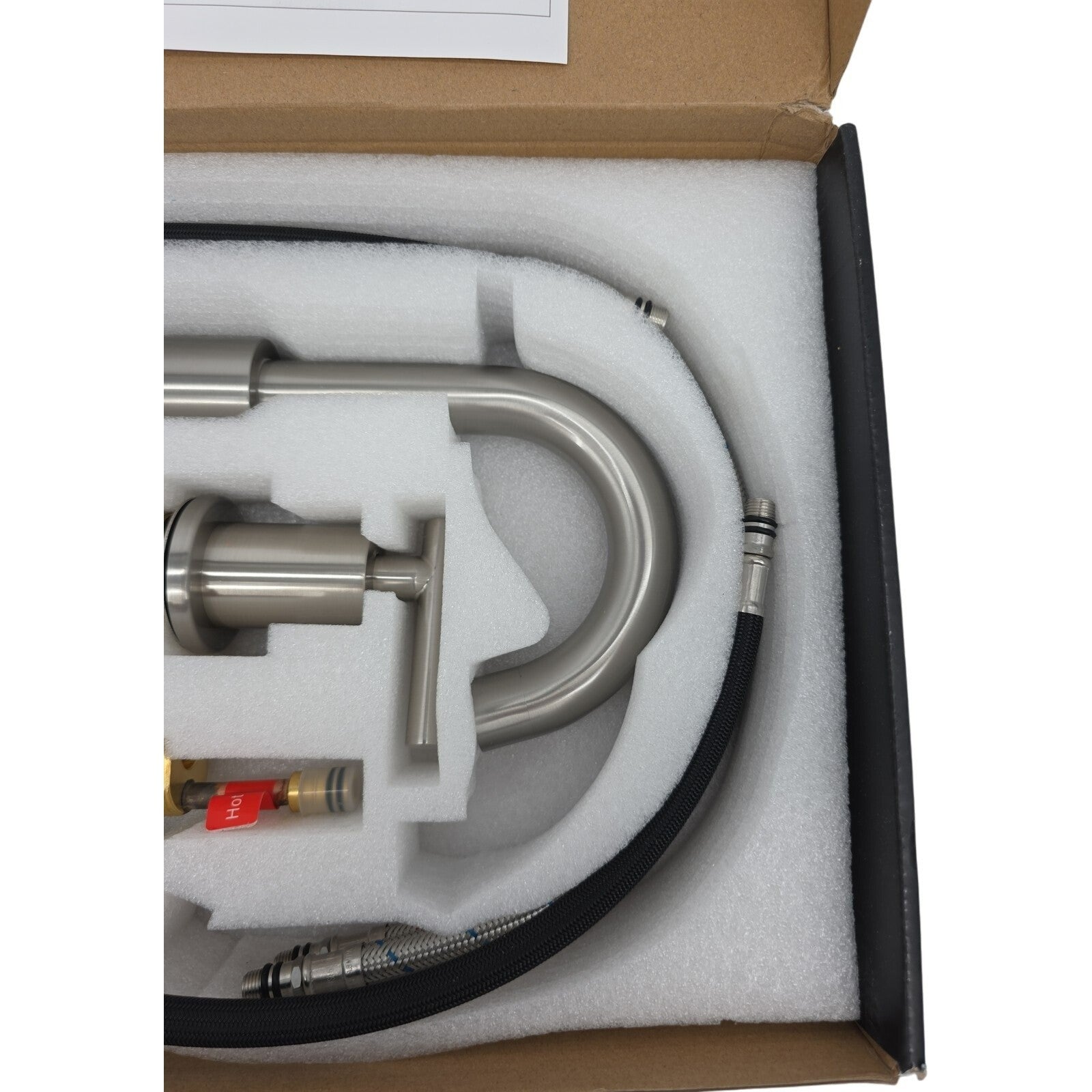 TRUSTMI Brass Bathroom Sink Faucet 2 Handle Widespread with Valve 8 Inch