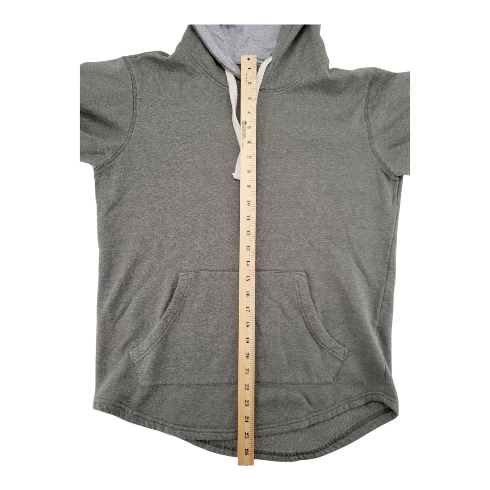 Libertador New York City Short Sleeve Hoodie Olive Green S Longer Length