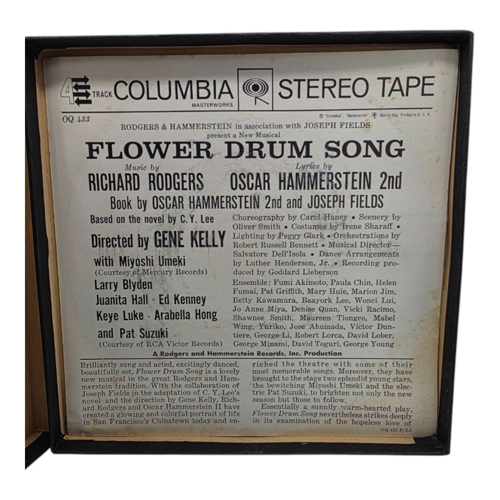 The Flower Drum Song Soundtrack Reel To Reel Tape OQ 433 Rodgers & Hammerstein