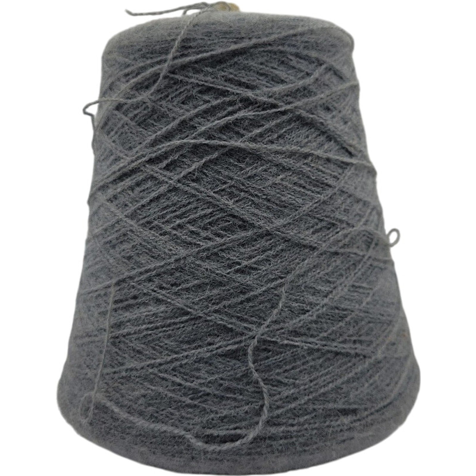 Vintage Templon Med Grey Heather 2/24 Orlon Acrylic Weaving Knitting Yarn Cone