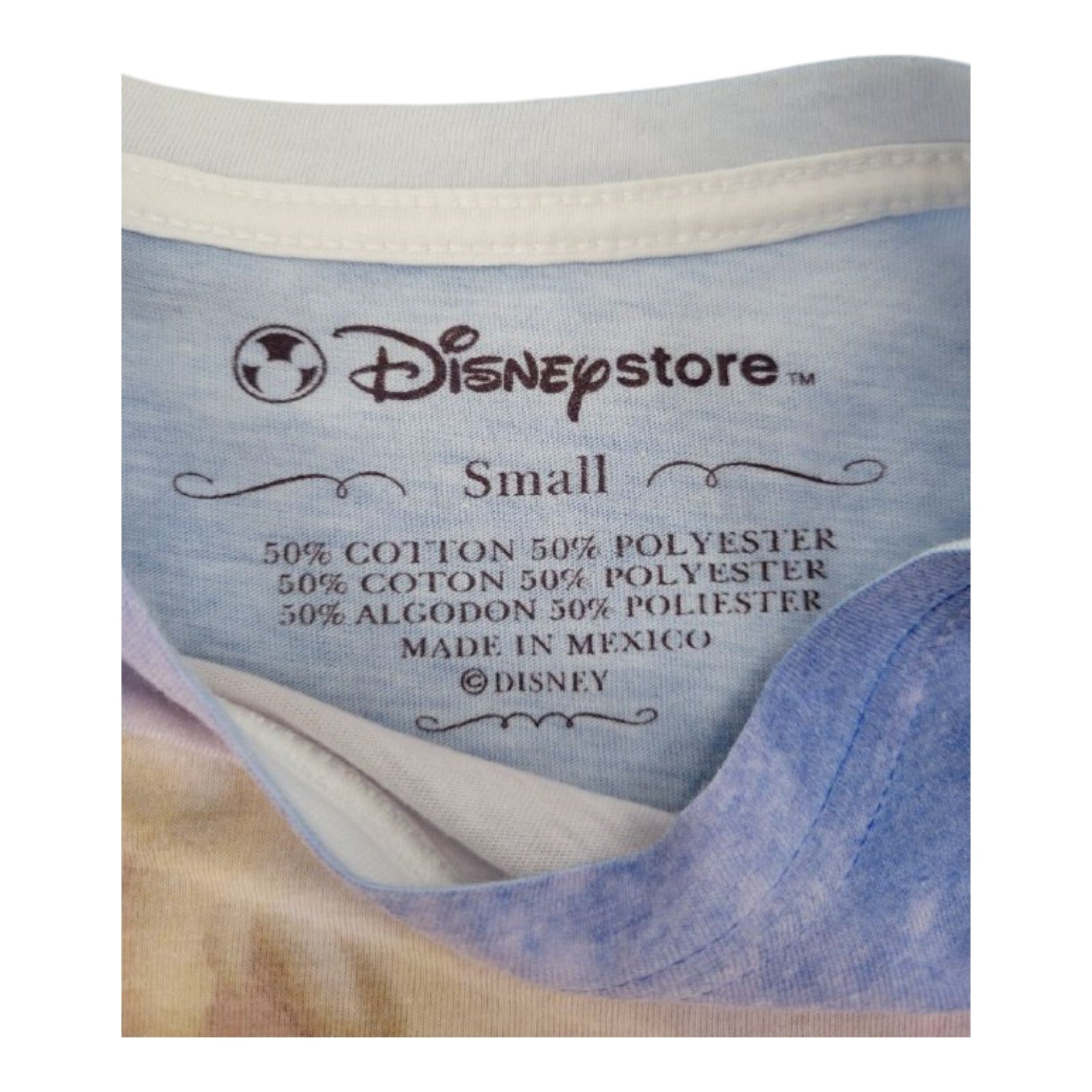 Disney Store Tinker Bell Purple Blue Ombre Graphic Tee Womens Small