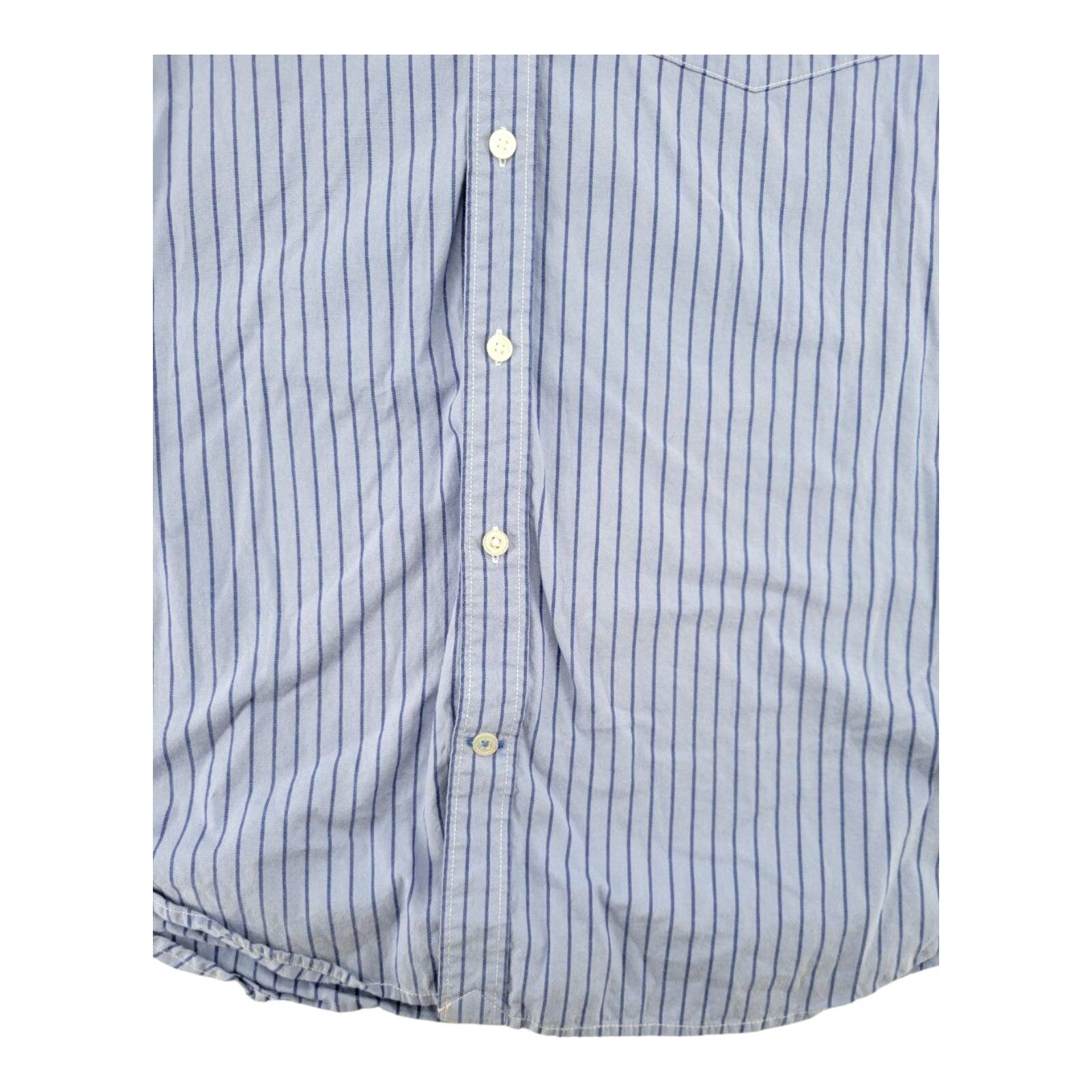 Gap Modern Oxford Blue Striped Shirt Mens Button Up Long Sleeve Size XL