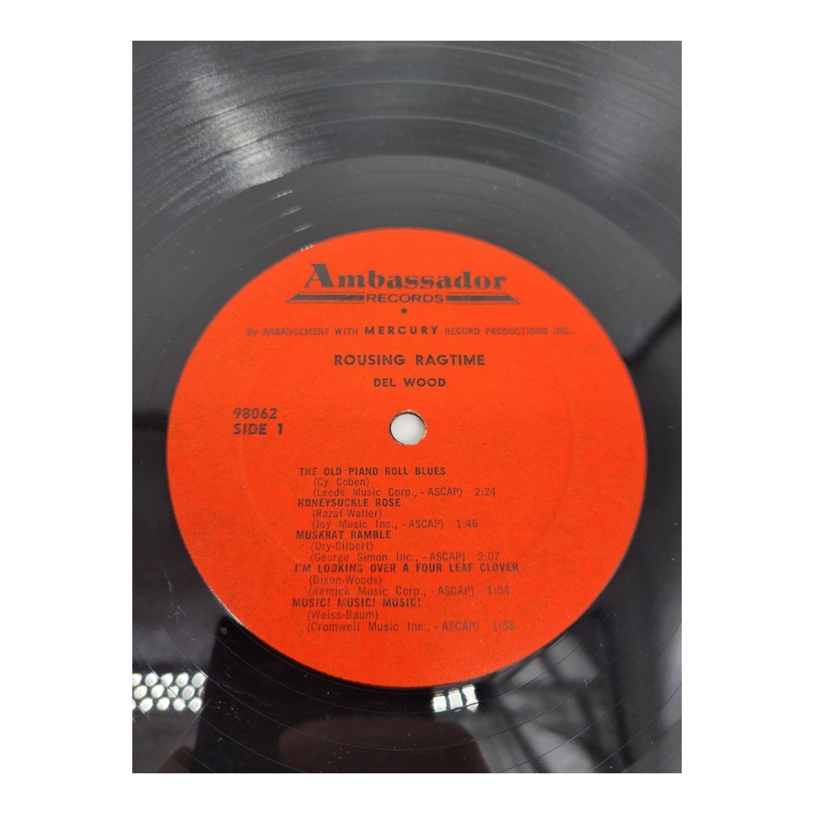 Del Wood Rousing Ragtime Vinyl LP 98062 Ambassador Records