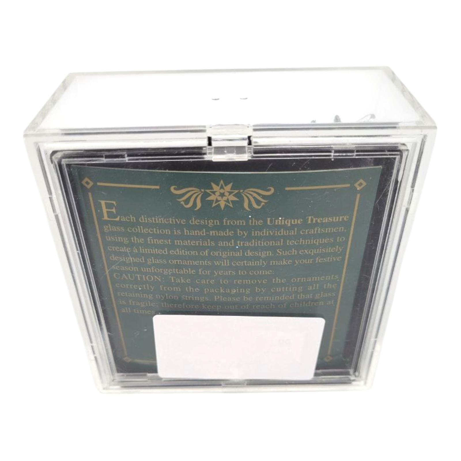 Unique Treasure Hand Spun Glass Christmas Ornament Sparkling Violin in Box