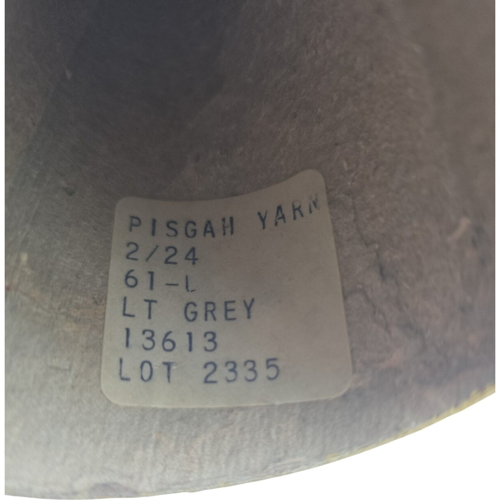 Vintage 1980s Pisgah Yarn 2/24 LT Gray 13613 Acrylic Yarn Cones Lot of 2