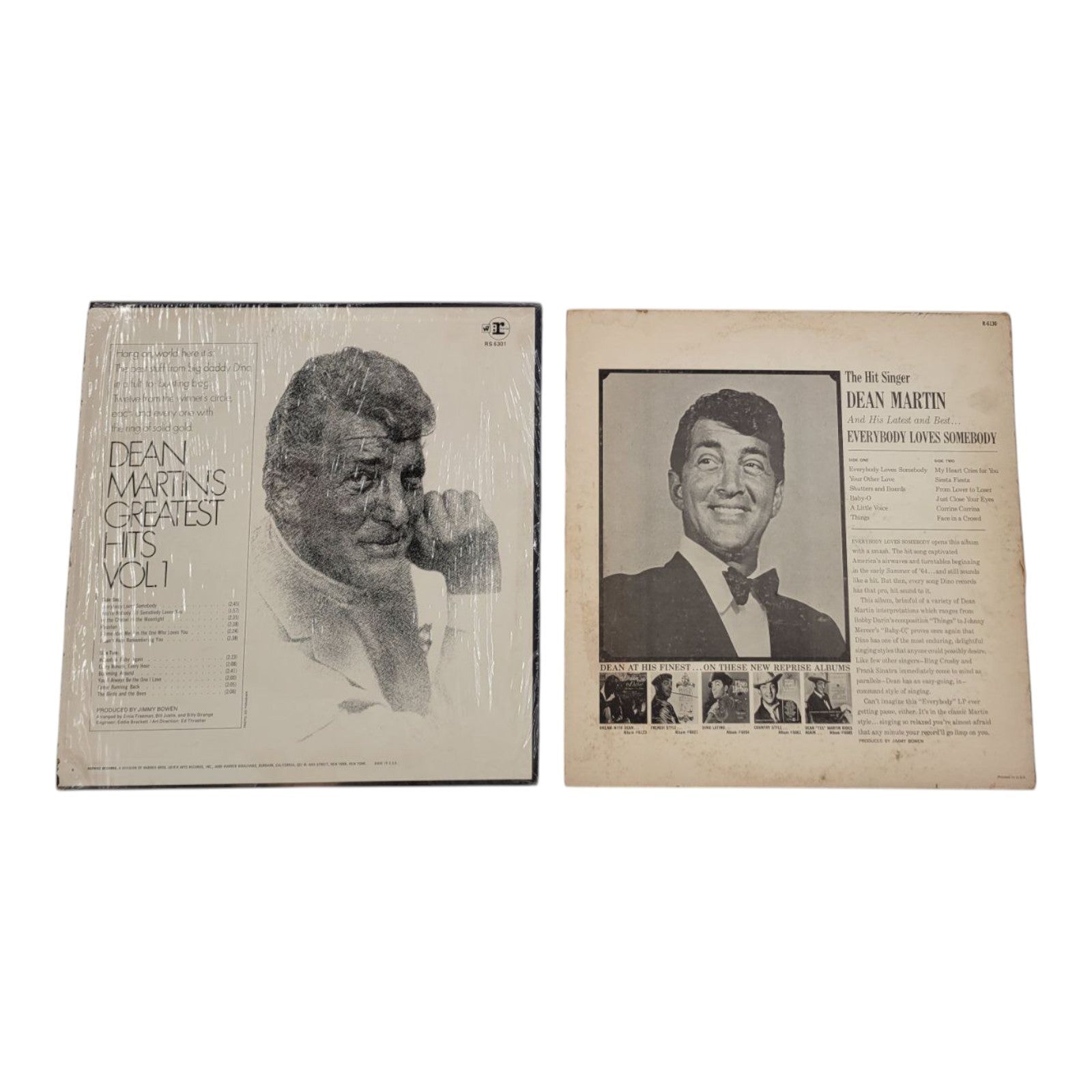 Dean Martin Greatest Hits Vol I And Everbody Loves Somebody 2 Vinyl LP Album
