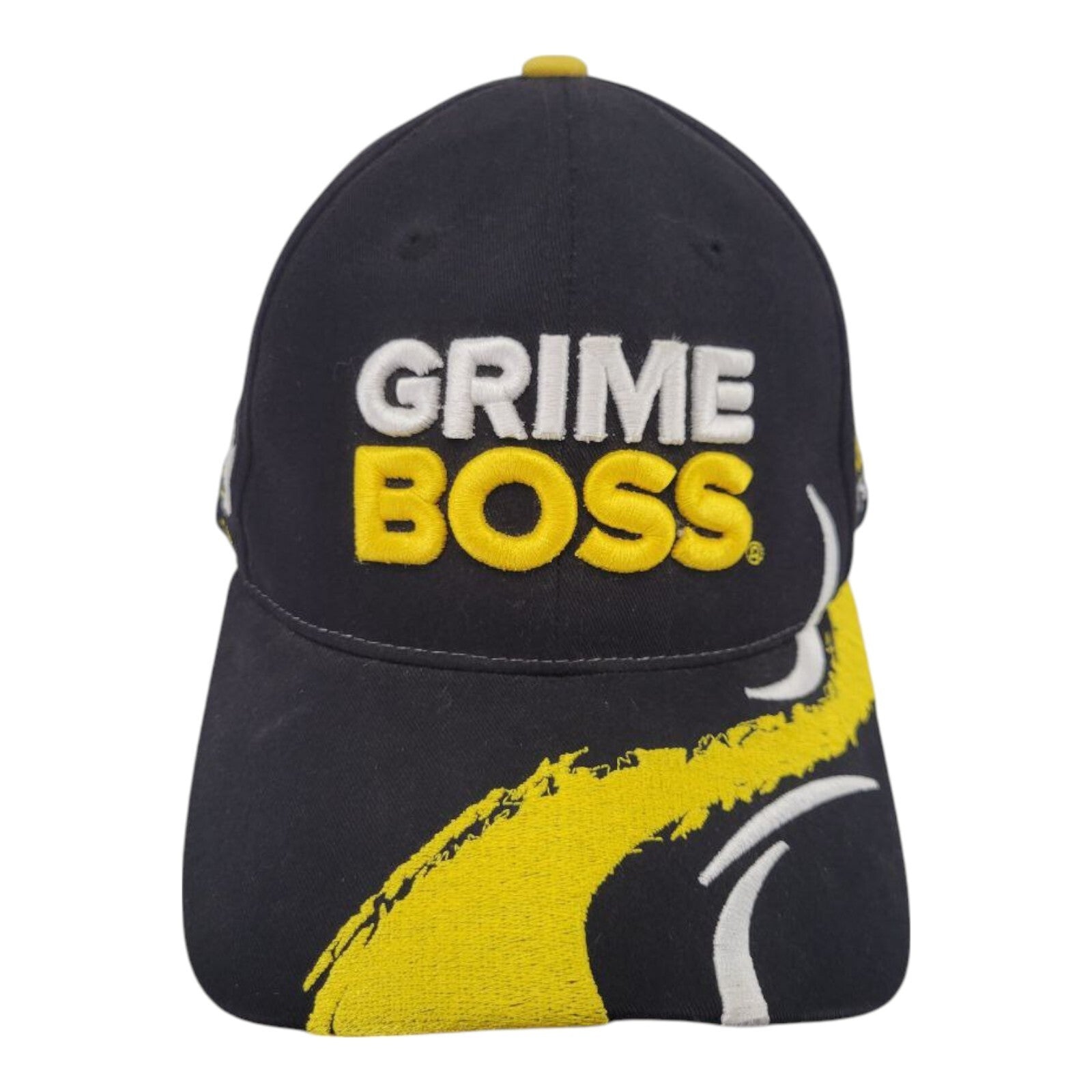 MainGate NHRA Grime Boss Drag Racing Black Yellow Adjustable Hat One Size
