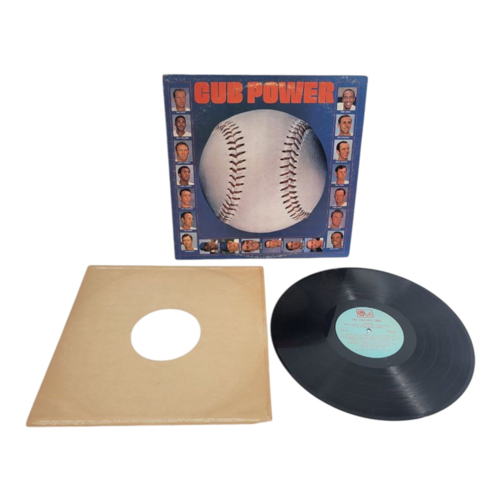 Cub Power LP 1969 Chicago Cubs Quill Records Q-800-1001 Bleacher Bums Eight