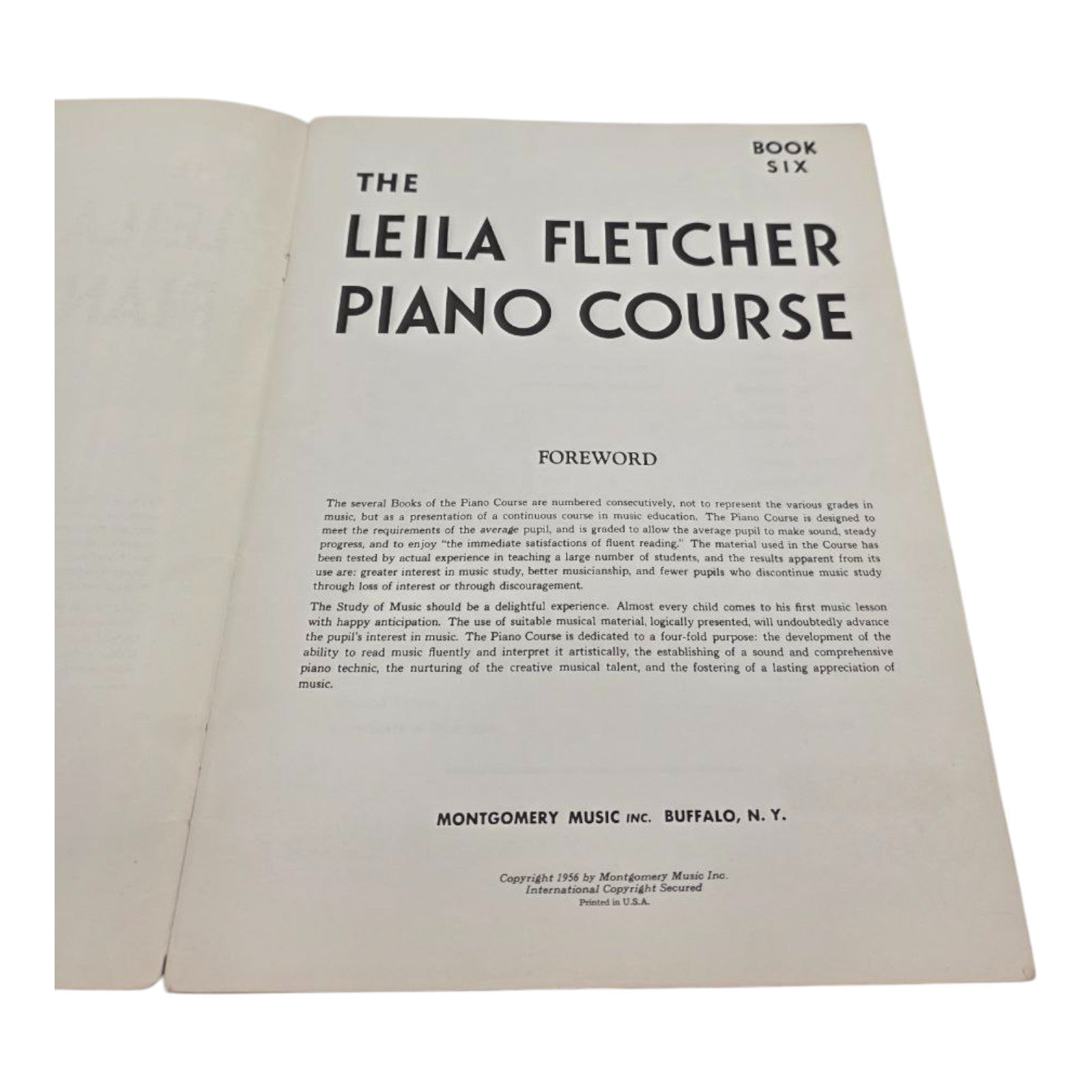 The Leila Fletcher Piano Course Book Six Montgomery Music Inc 1956