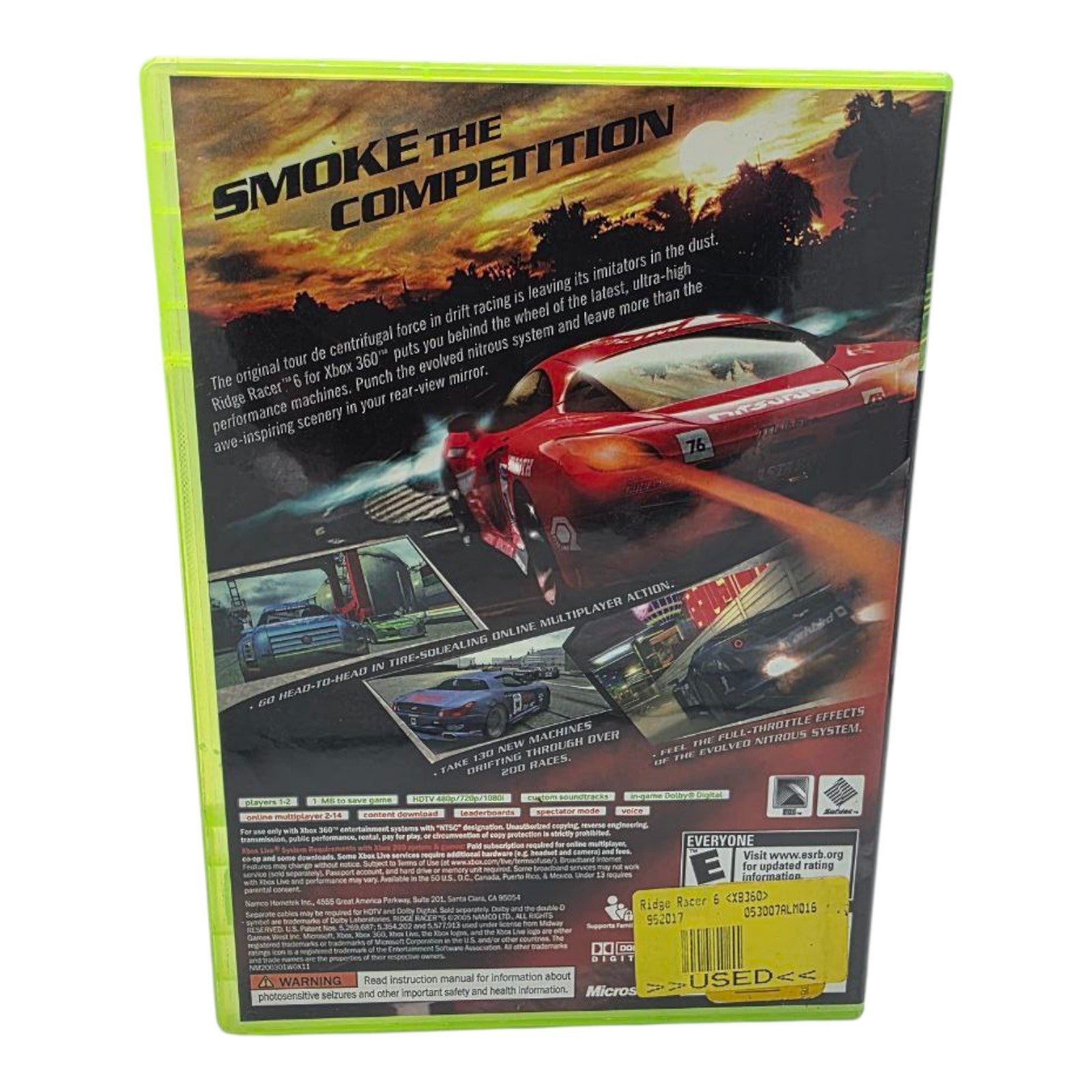 Ridge Racer 6 Xbox 360 Complete with Manual Tested 2005