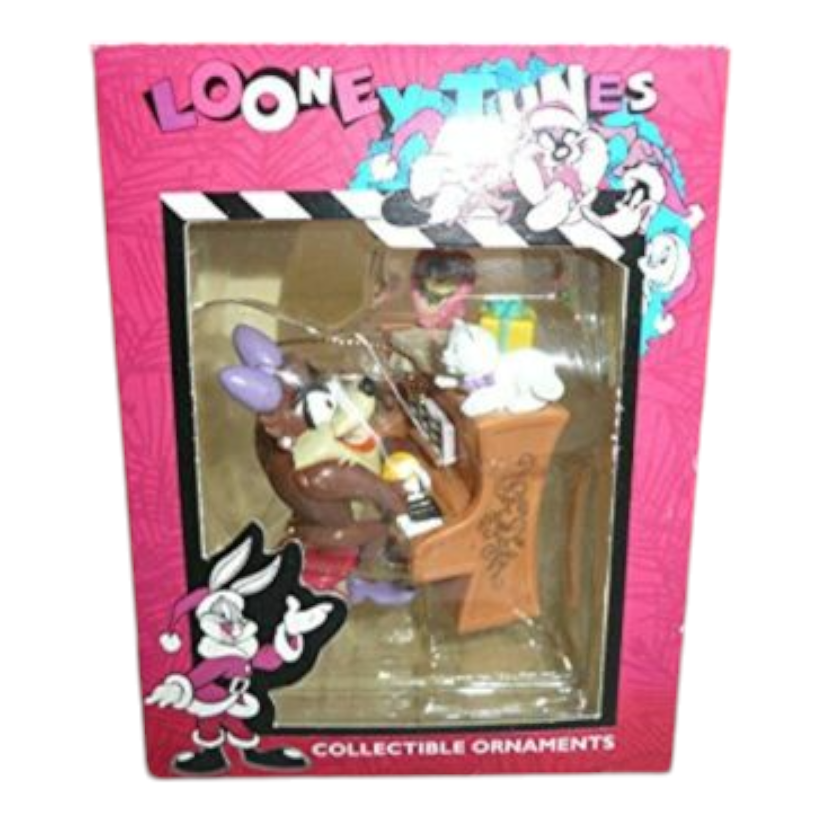 1997 Looney Tunes Tazmanian She-Devil Christmas Holiday Ornament Playing Piano