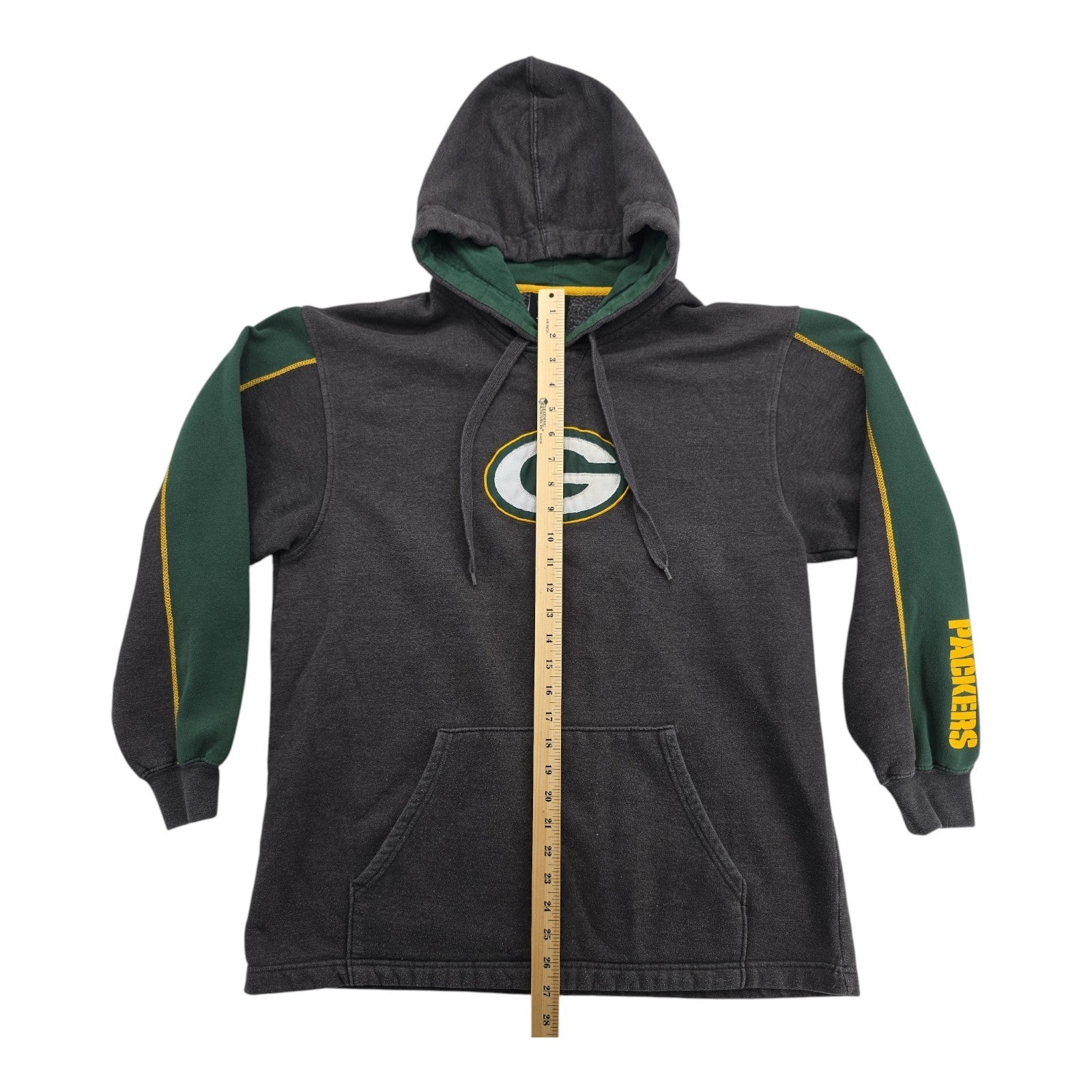 NFL Team Apparel Green Bay Packers Hoodie Men’s L Gray Green Pullover