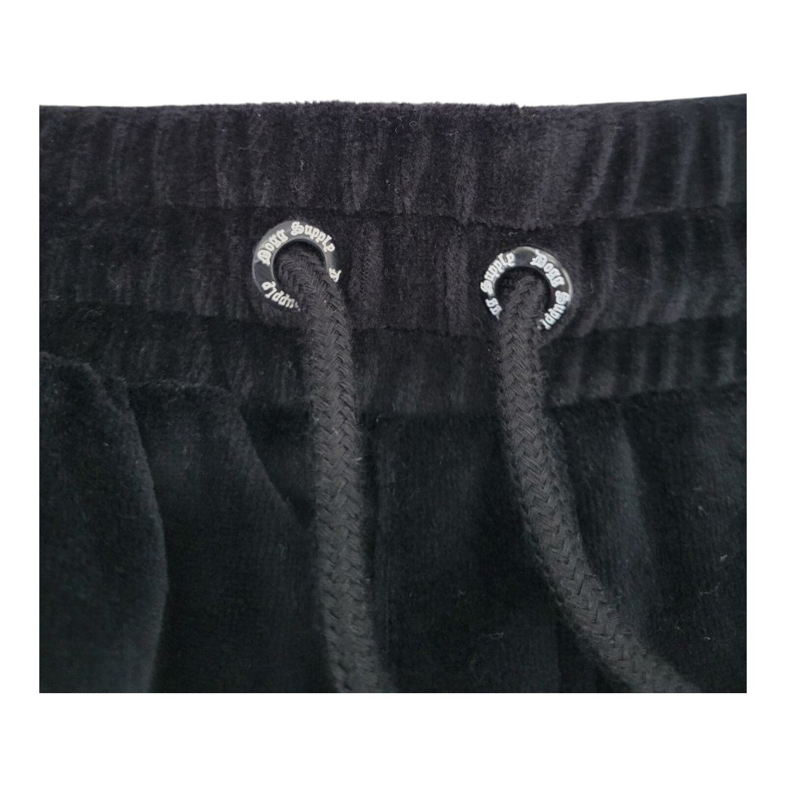 Dogg Supply by Snoop Dogg Velour Black Sweatpants Gold Zip Ankle Size 3XL