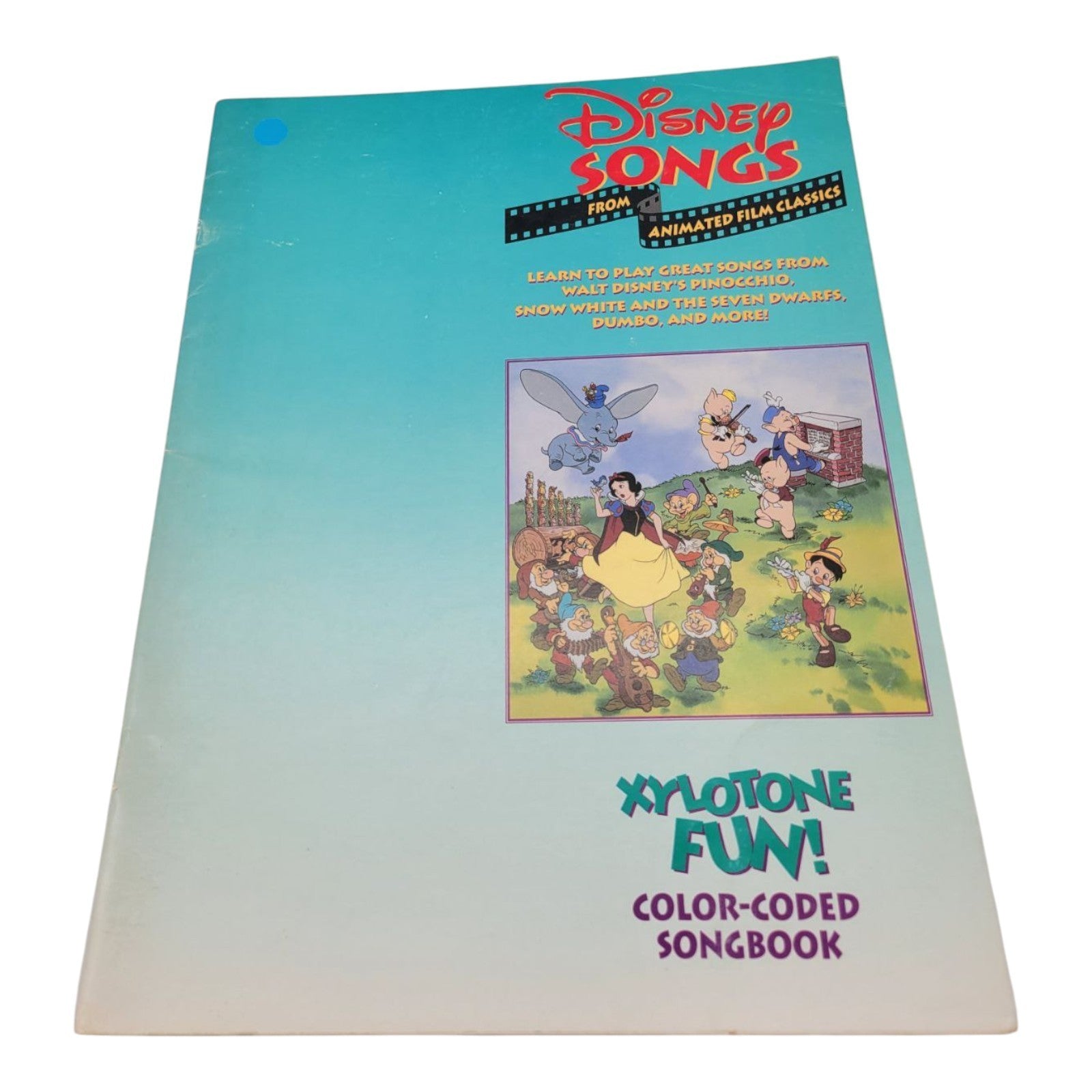 Disney Songs From Animated Film Classics Xylotone Fun Color Coded Songbook 1992