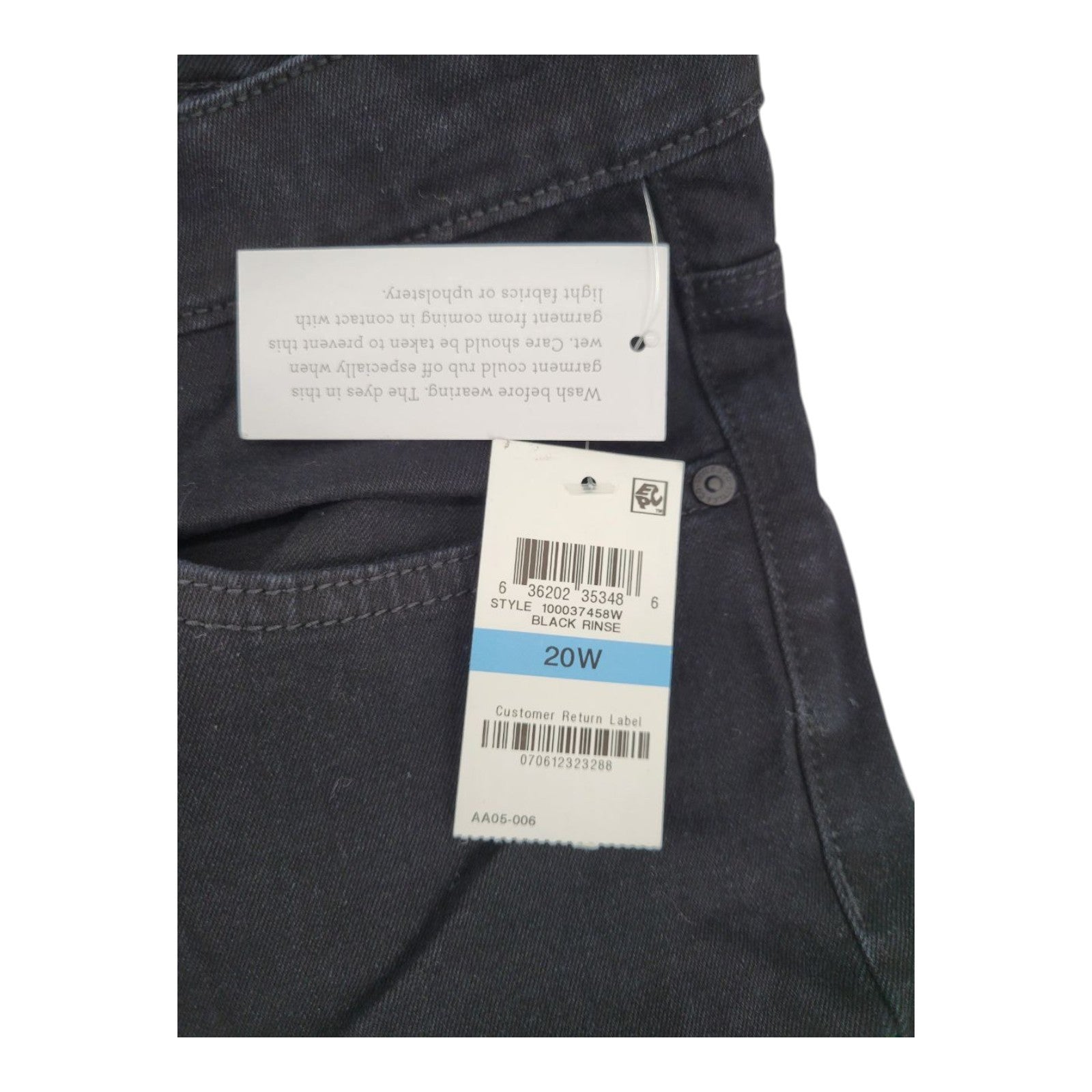 Style & Co Plus Crop Flare Pants 20W Black Rinse High Rise Stud Hem Stretch