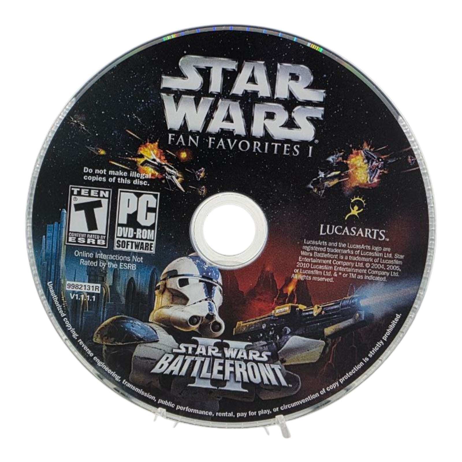 Star Wars Fan Favorites PC Battlefront I II Republic Commando Tested no Manual