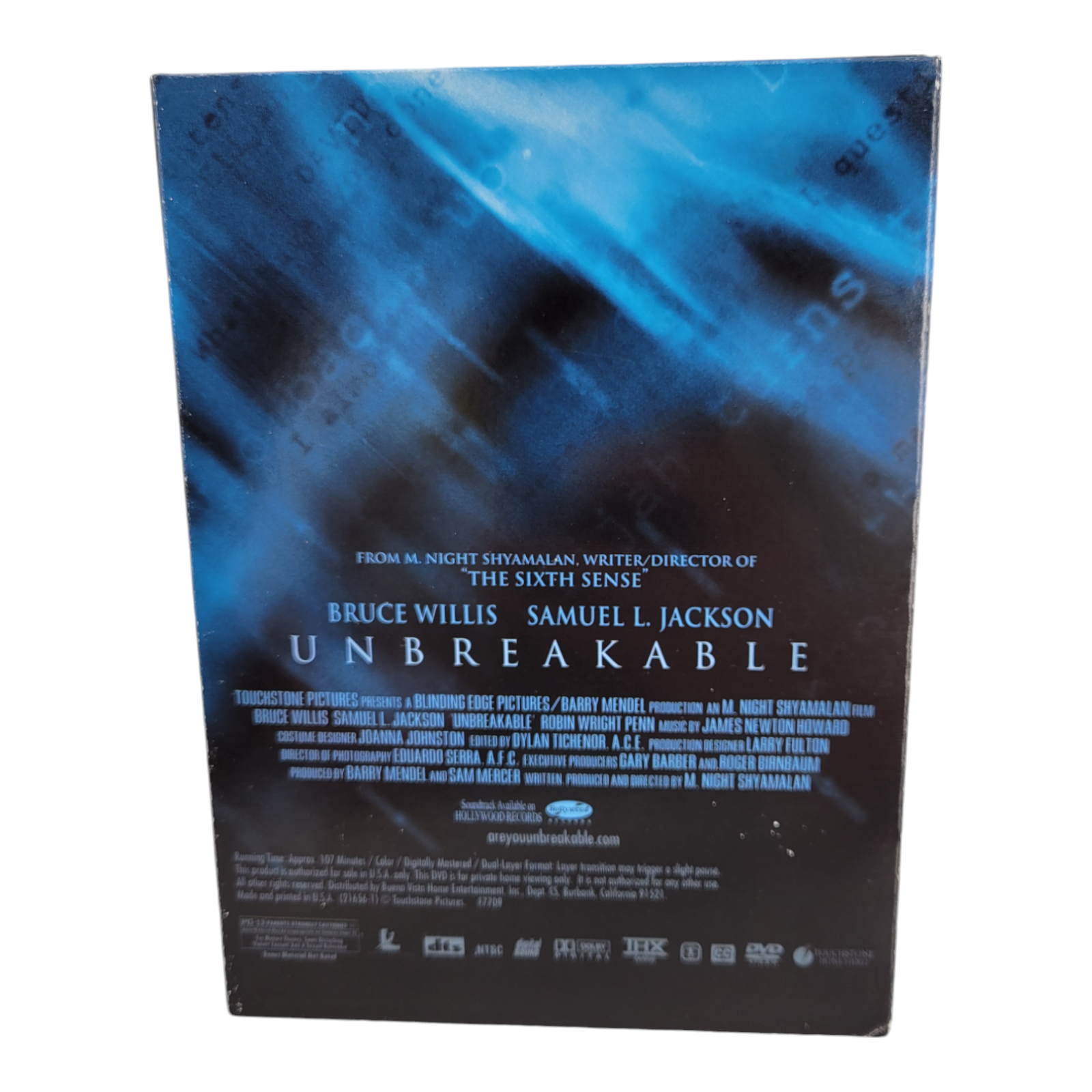 2001 Unbreakable 2-Disc DVD Set Bruce Willis Samuel L Jackson M Night Shyamalan