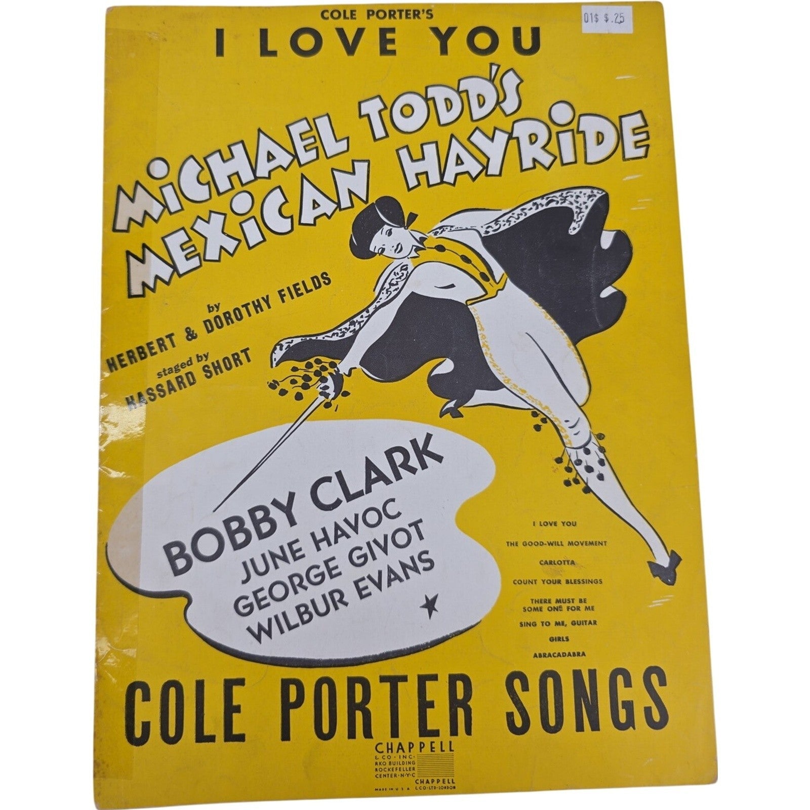 I Love You Michael Todd’s Mexican Hayride 1943 Vintage Sheet Music Cole Porter