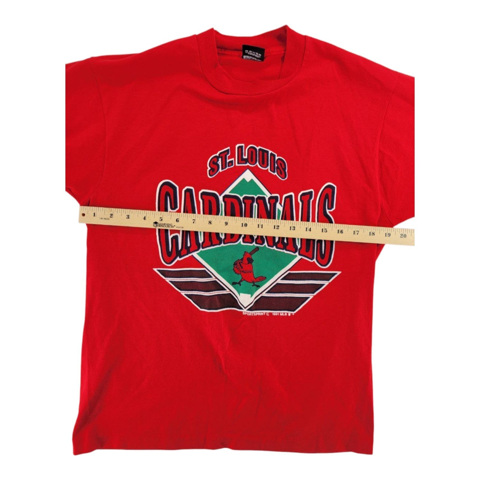 Vintage 1991 St. Louis Cardinals T-Shirt Red Screen Stars USA Made Size L