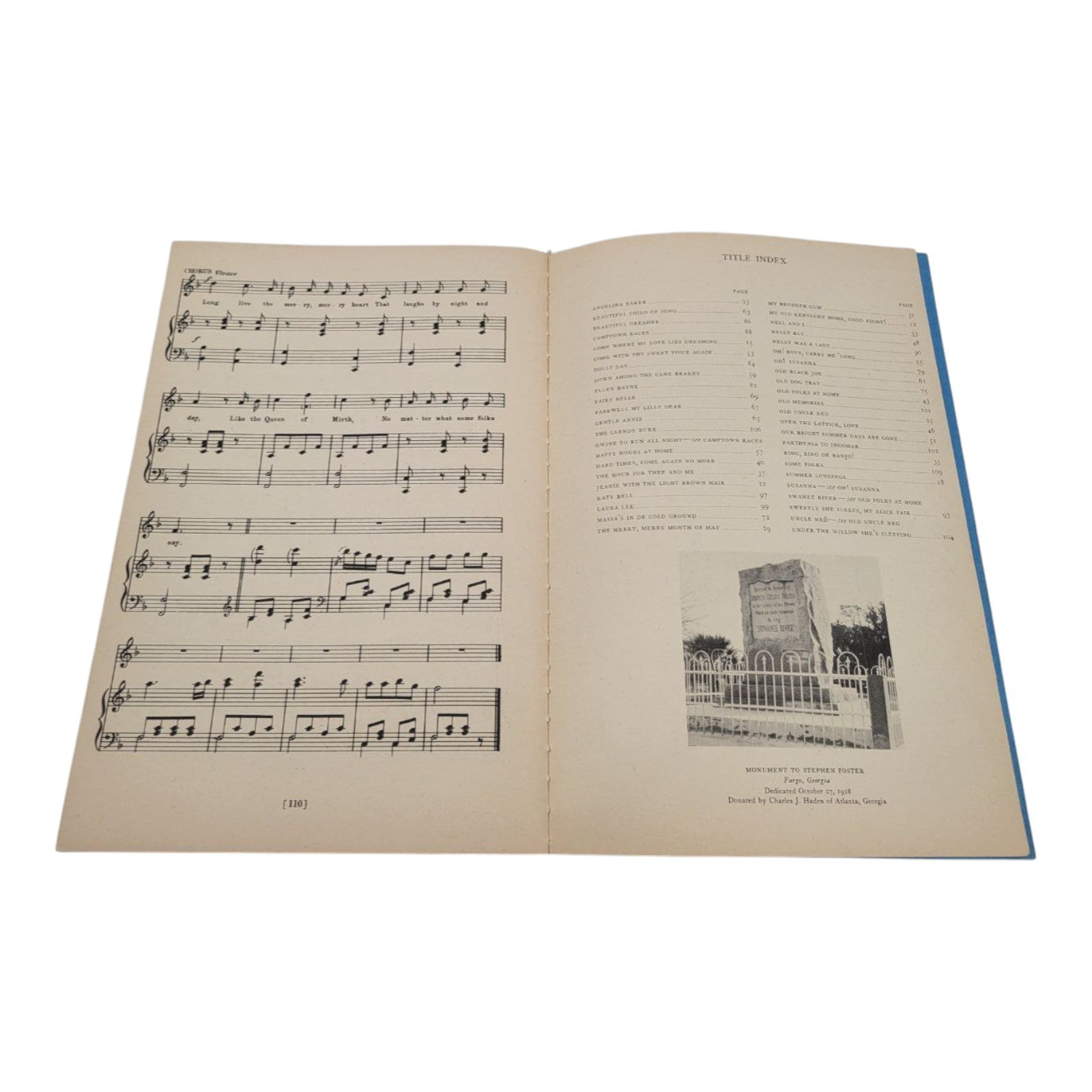 Vintage 1942 Songs of Stephen Foster Songbook Univ of Pittsburgh Press